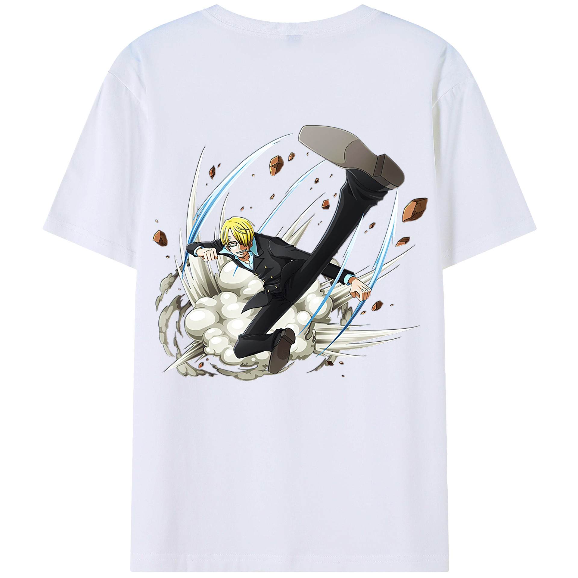 （画像用） ワンピース サンジ ONE PIECE Sanji 綿100％半袖Tシャツ（背面プリント）