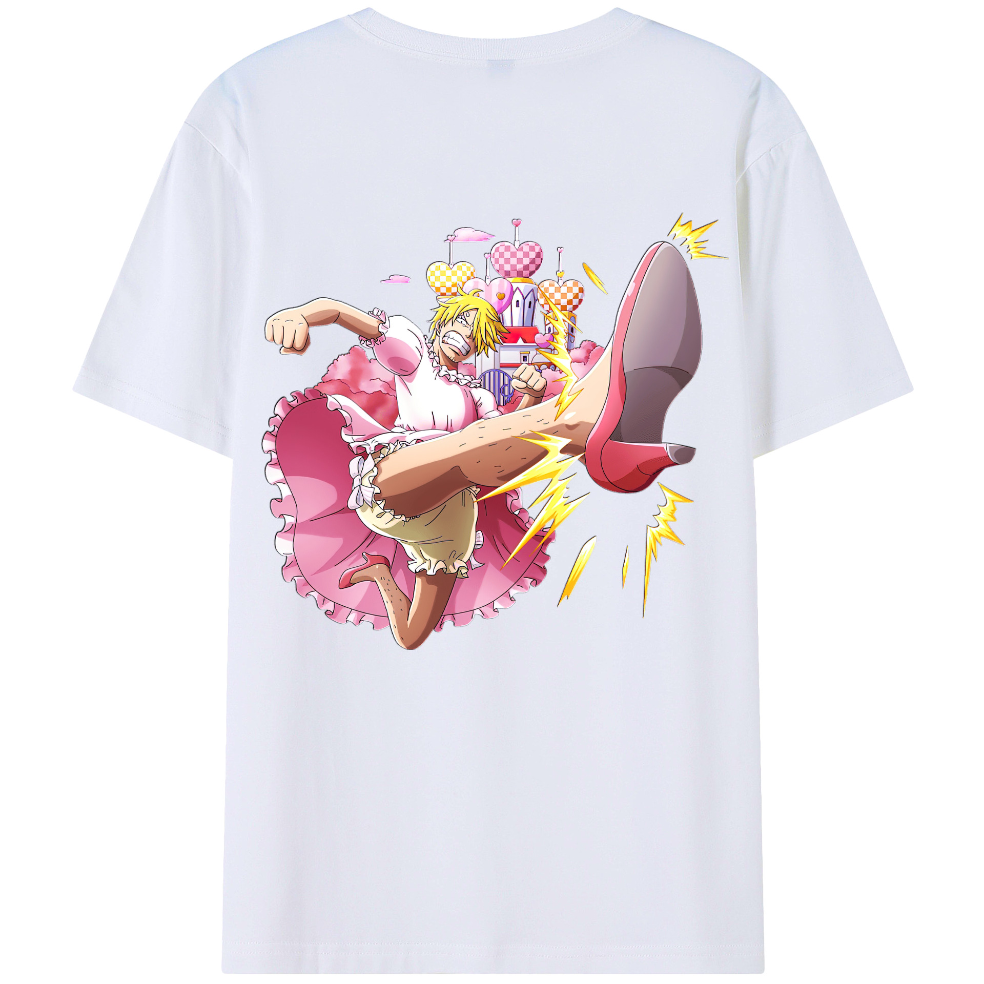 （画像用） ワンピース サンジ ONE PIECE Sanji 綿100％半袖Tシャツ（背面プリント）