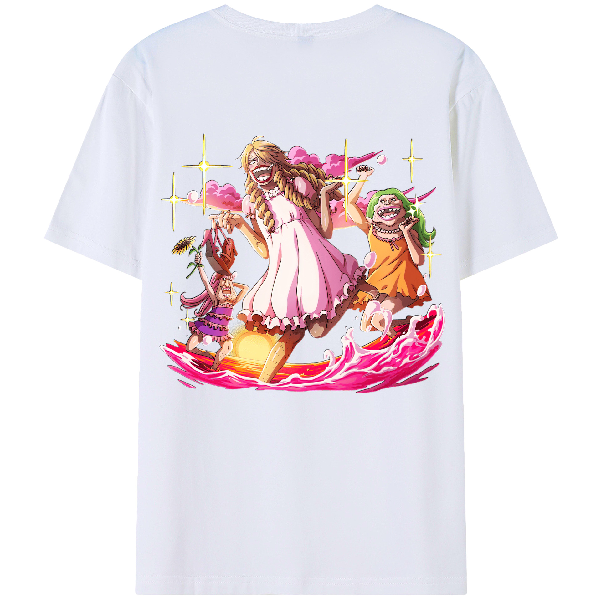 （画像用） ワンピース サンジ ONE PIECE Sanji 綿100％半袖Tシャツ（背面プリント）