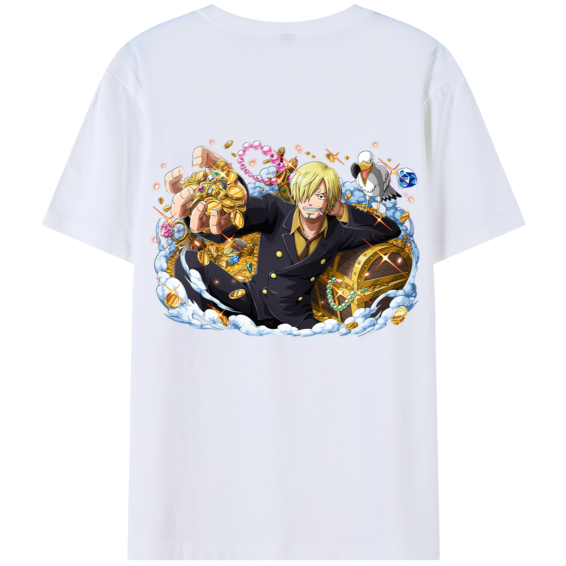 ワンピース サンジ ONE PIECE Sanji 綿100％半袖Tシャツ（背面プリント）