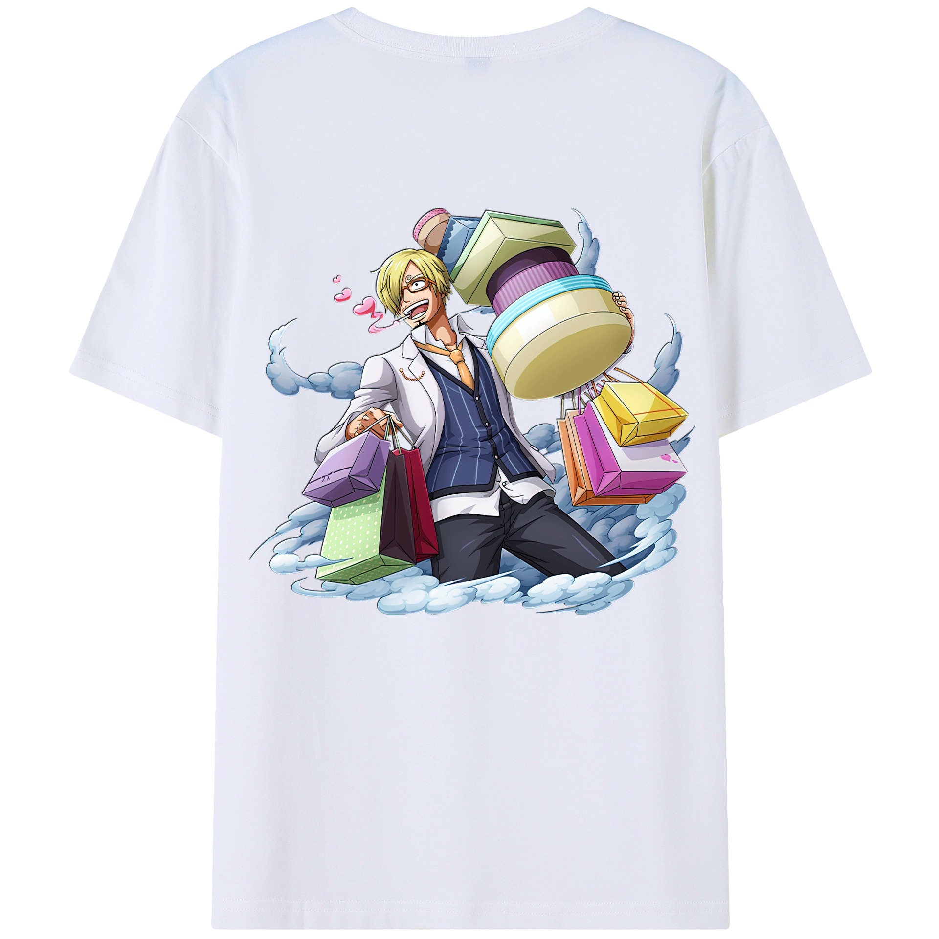 ワンピース サンジ ONE PIECE Sanji 綿100％半袖Tシャツ（背面プリント）