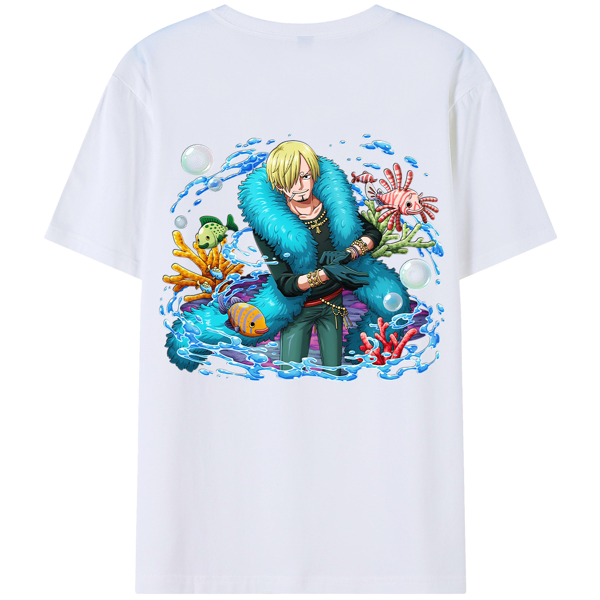 ワンピース サンジ ONE PIECE Sanji 綿100％半袖Tシャツ（背面プリント）
