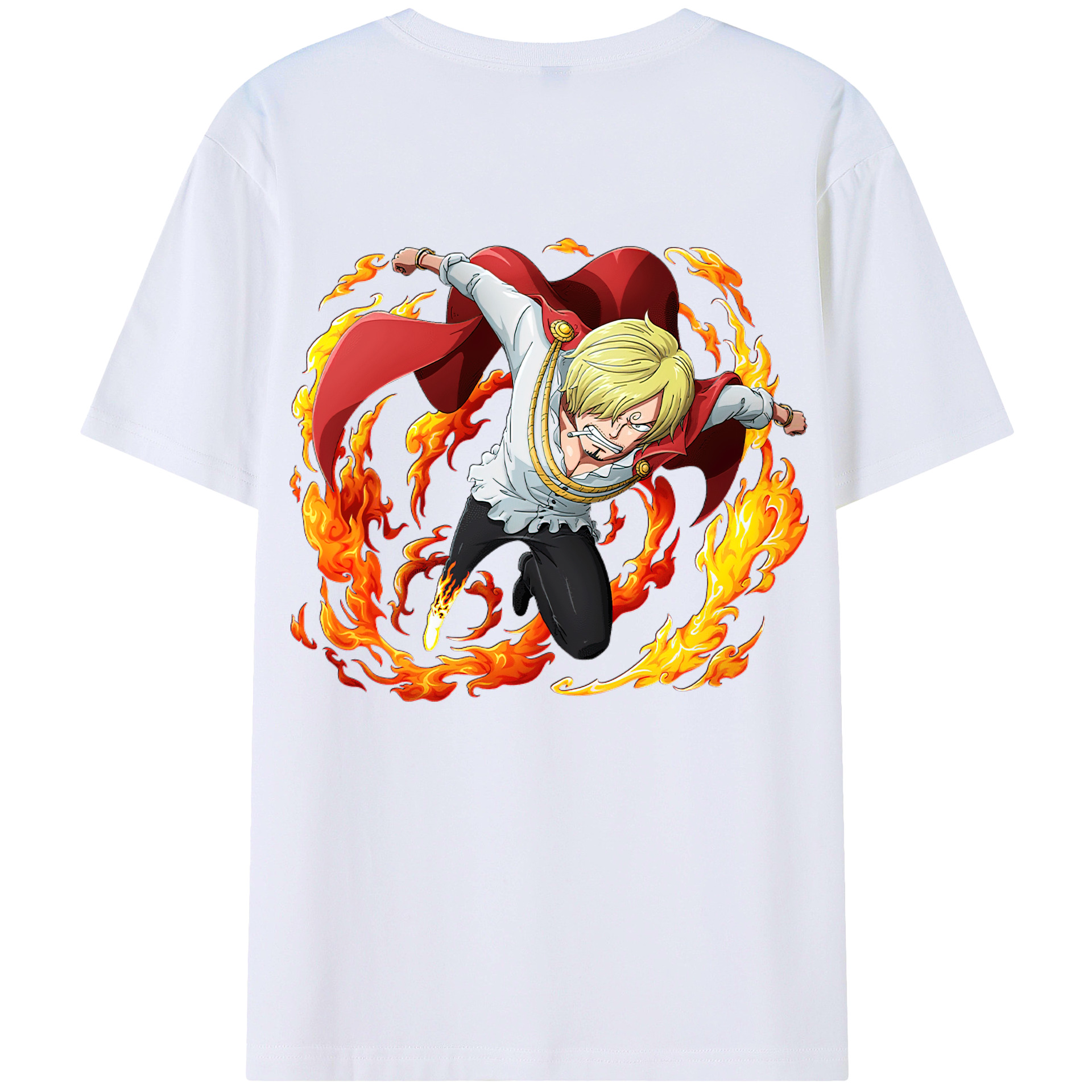 ワンピース サンジ ONE PIECE Sanji 綿100％半袖Tシャツ（背面プリント）
