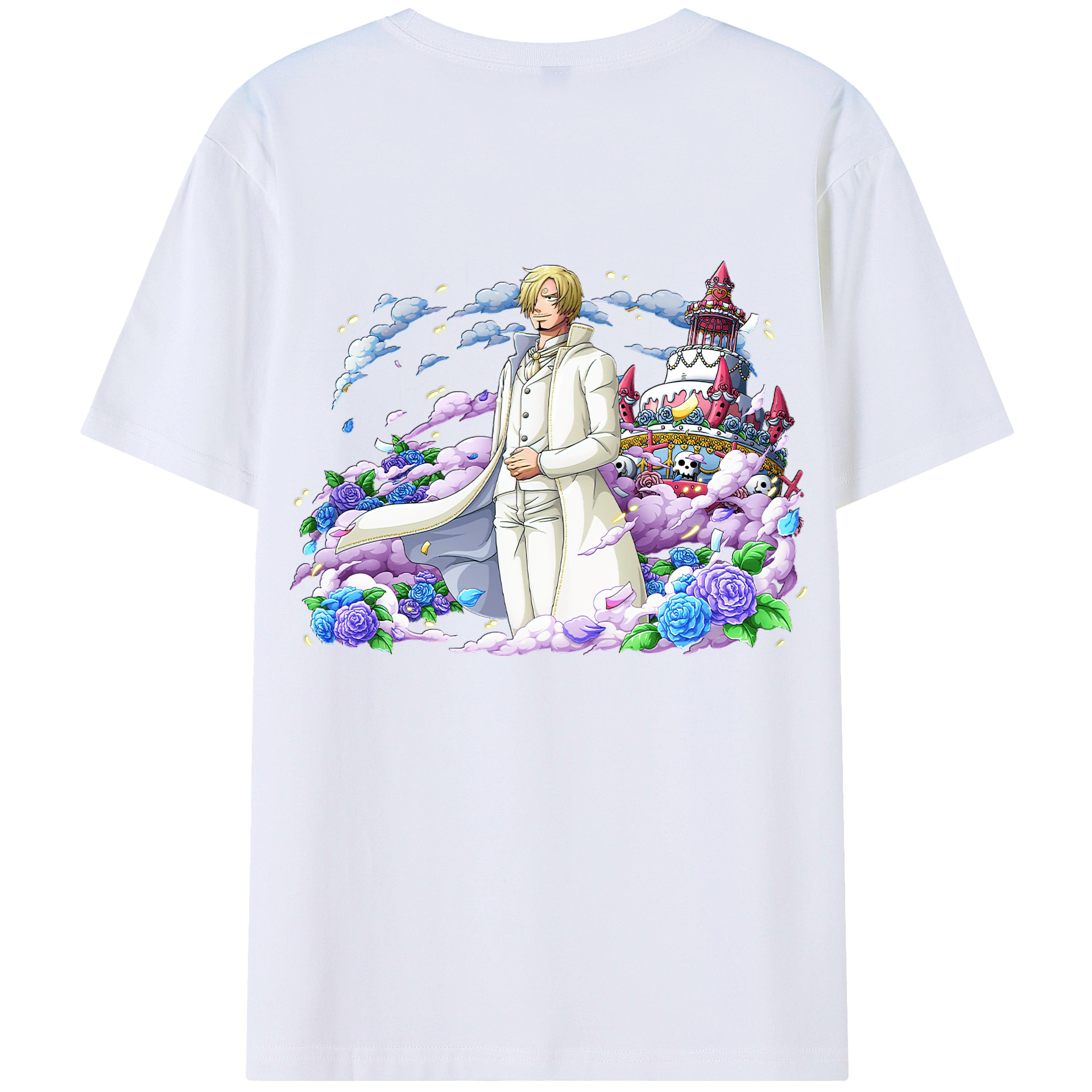 ワンピース サンジ ONE PIECE Sanji 綿100％半袖Tシャツ（背面プリント）