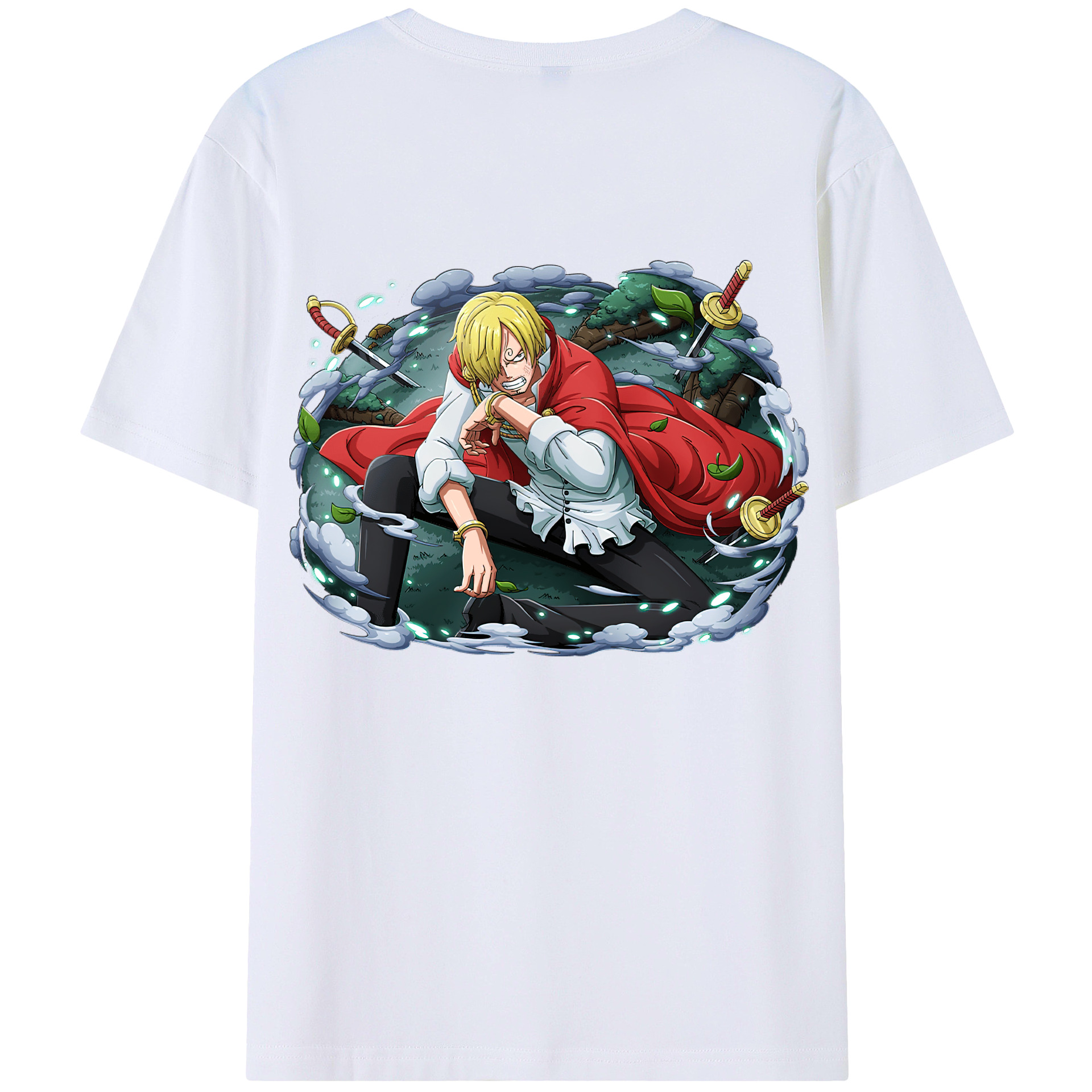 ワンピース サンジ ONE PIECE Sanji 綿100％半袖Tシャツ（背面プリント）