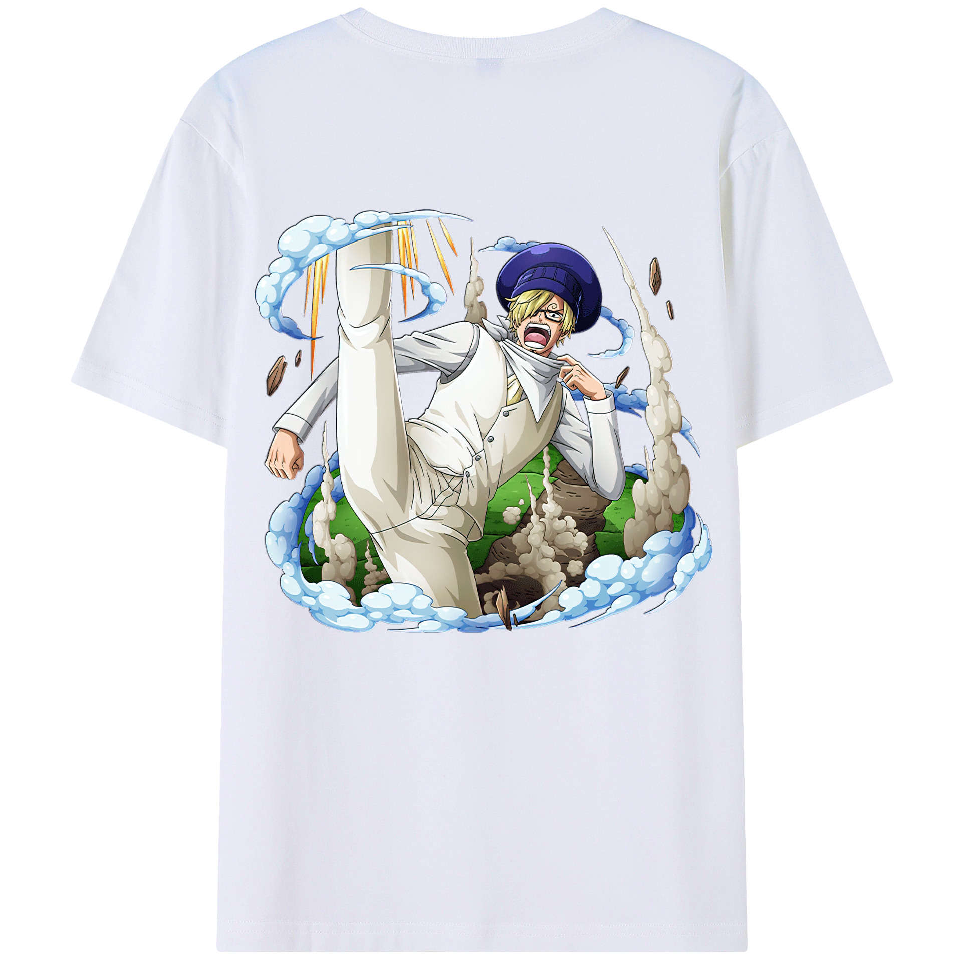 ワンピース サンジ ONE PIECE Sanji 綿100％半袖Tシャツ（背面プリント）