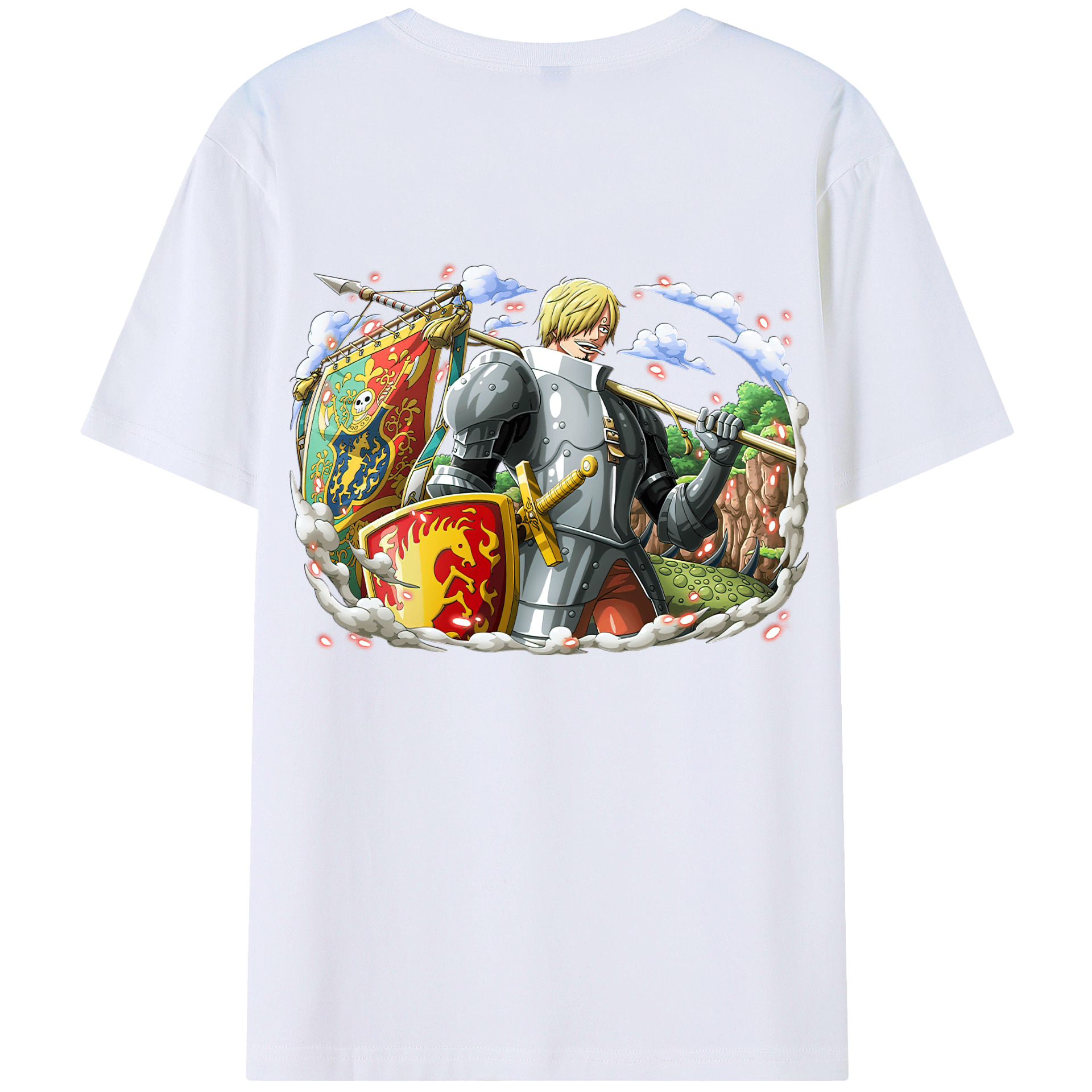 ワンピース サンジ ONE PIECE Sanji 綿100％半袖Tシャツ（背面プリント）