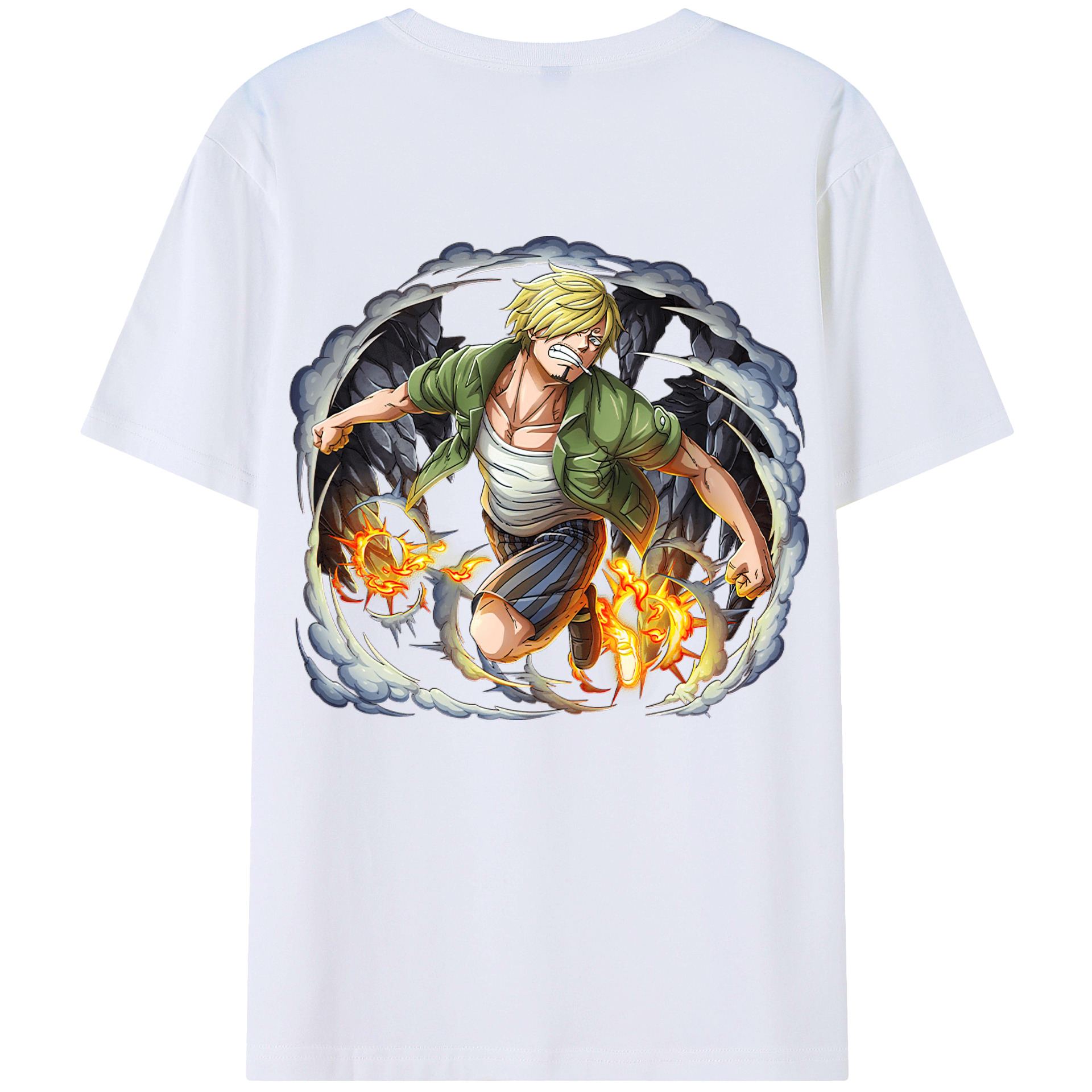 ワンピース サンジ ONE PIECE Sanji 綿100％半袖Tシャツ（背面プリント）