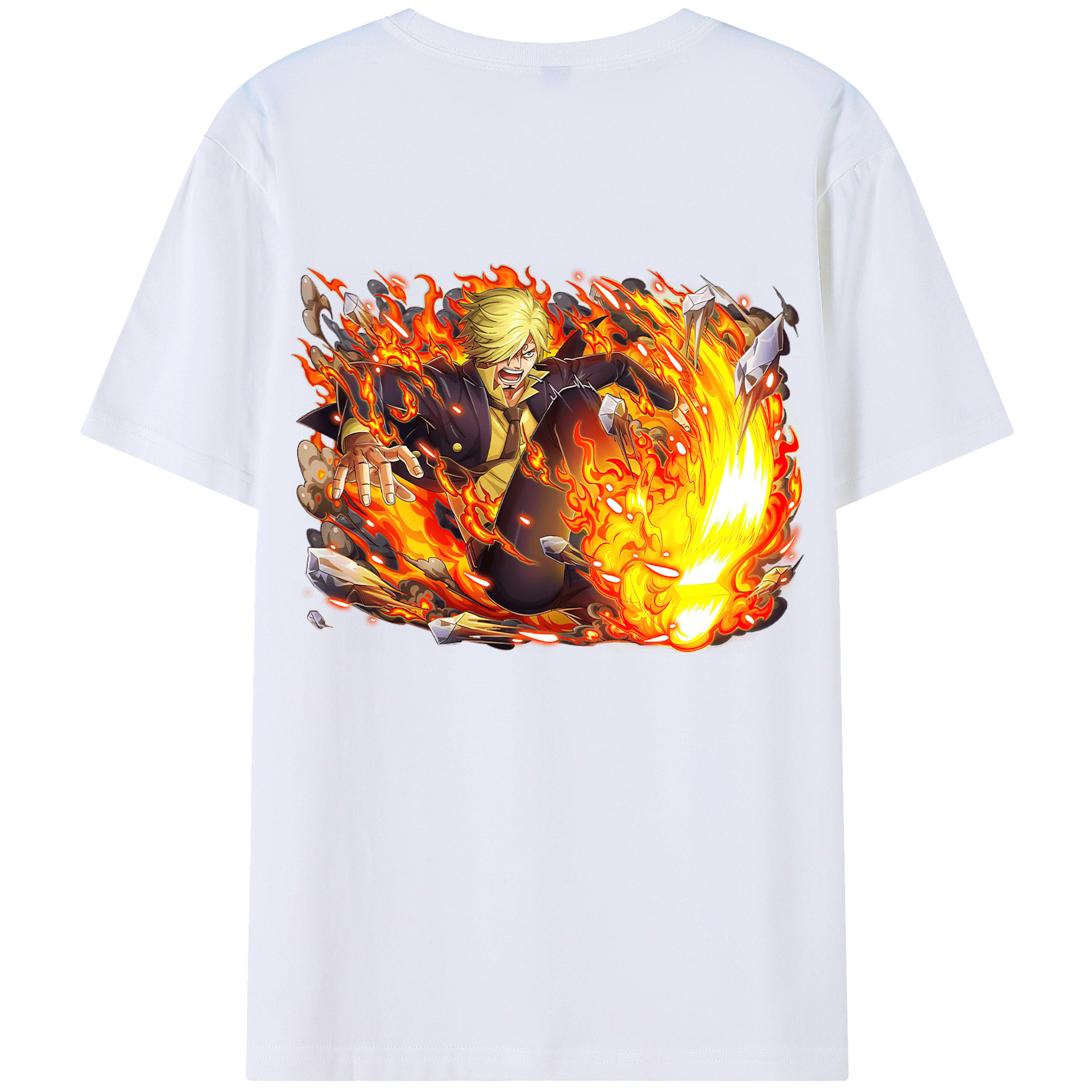 ワンピース サンジ ONE PIECE Sanji 綿100％半袖Tシャツ（背面プリント）