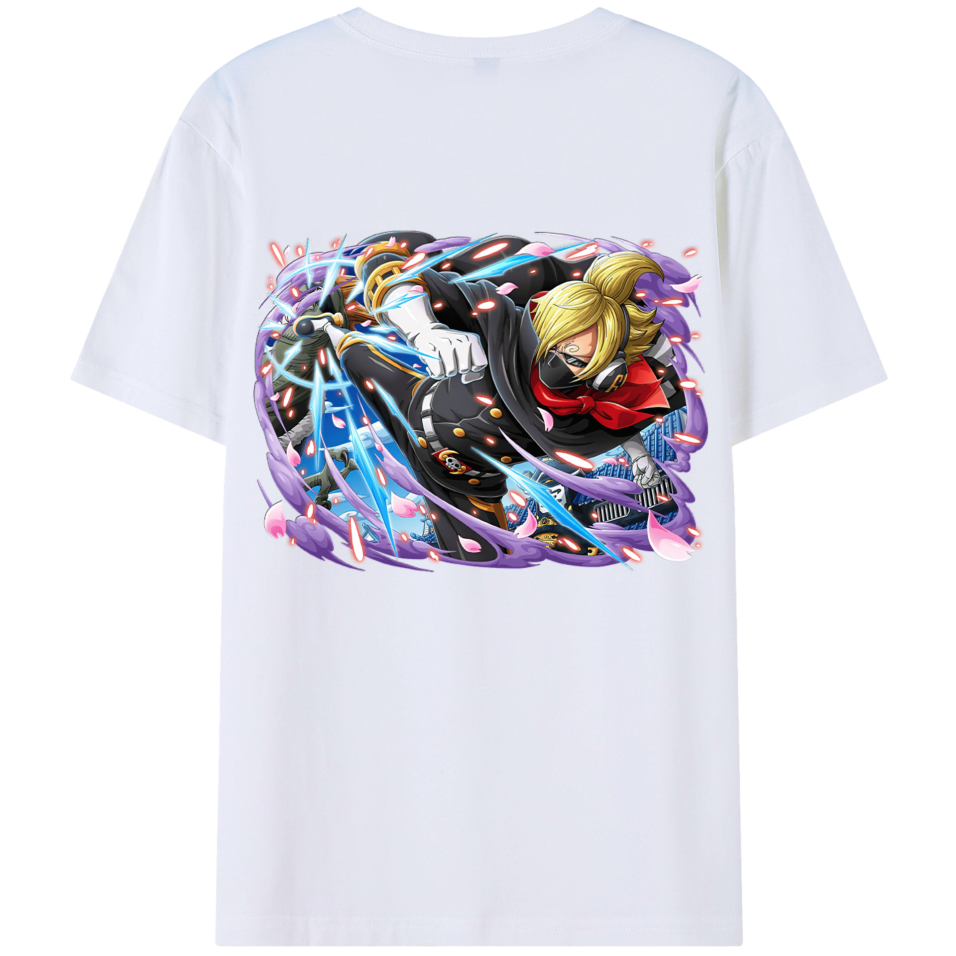 ワンピース サンジ ONE PIECE Sanji 綿100％半袖Tシャツ（背面プリント）