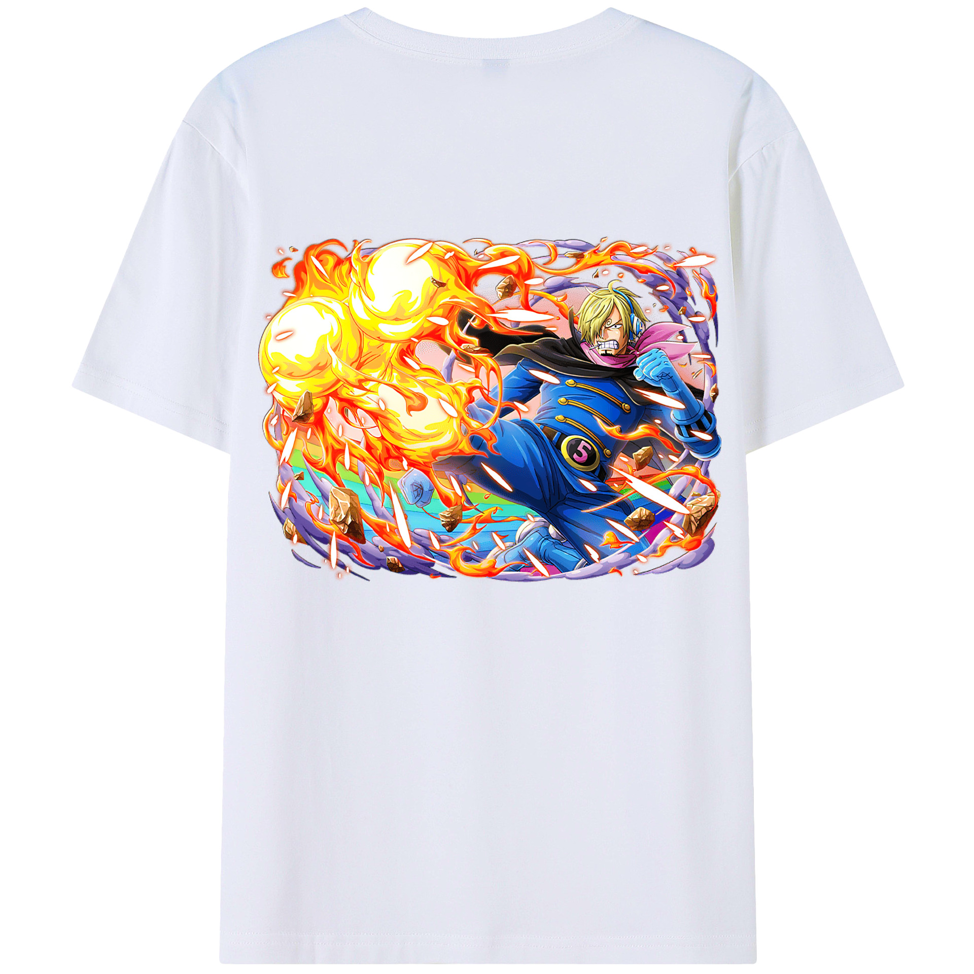 ワンピース サンジ ONE PIECE Sanji 綿100％半袖Tシャツ（背面プリント）