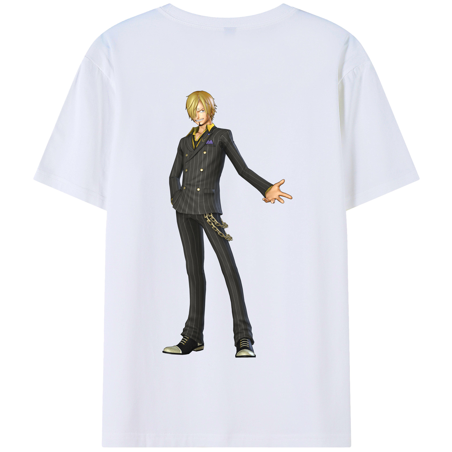 ワンピース サンジ ONE PIECE Sanji 綿100％半袖Tシャツ（背面プリント）