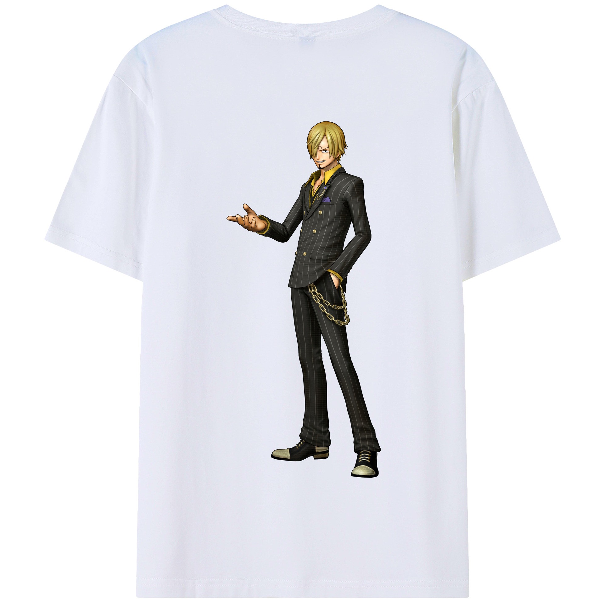 ワンピース サンジ ONE PIECE Sanji 綿100％半袖Tシャツ（背面プリント）