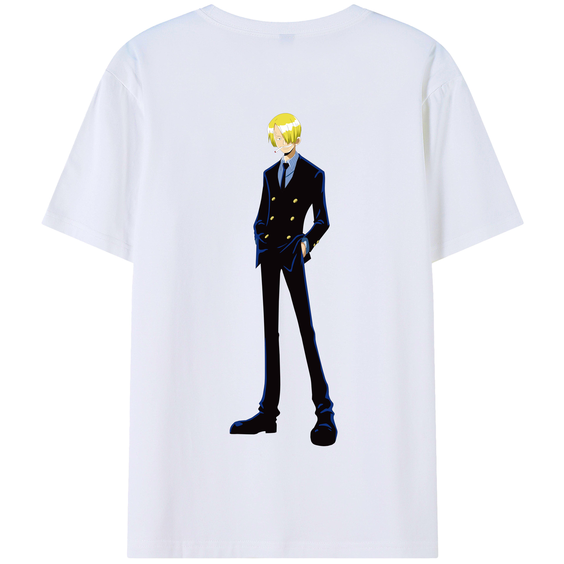 ワンピース サンジ ONE PIECE Sanji 綿100％半袖Tシャツ（背面プリント）