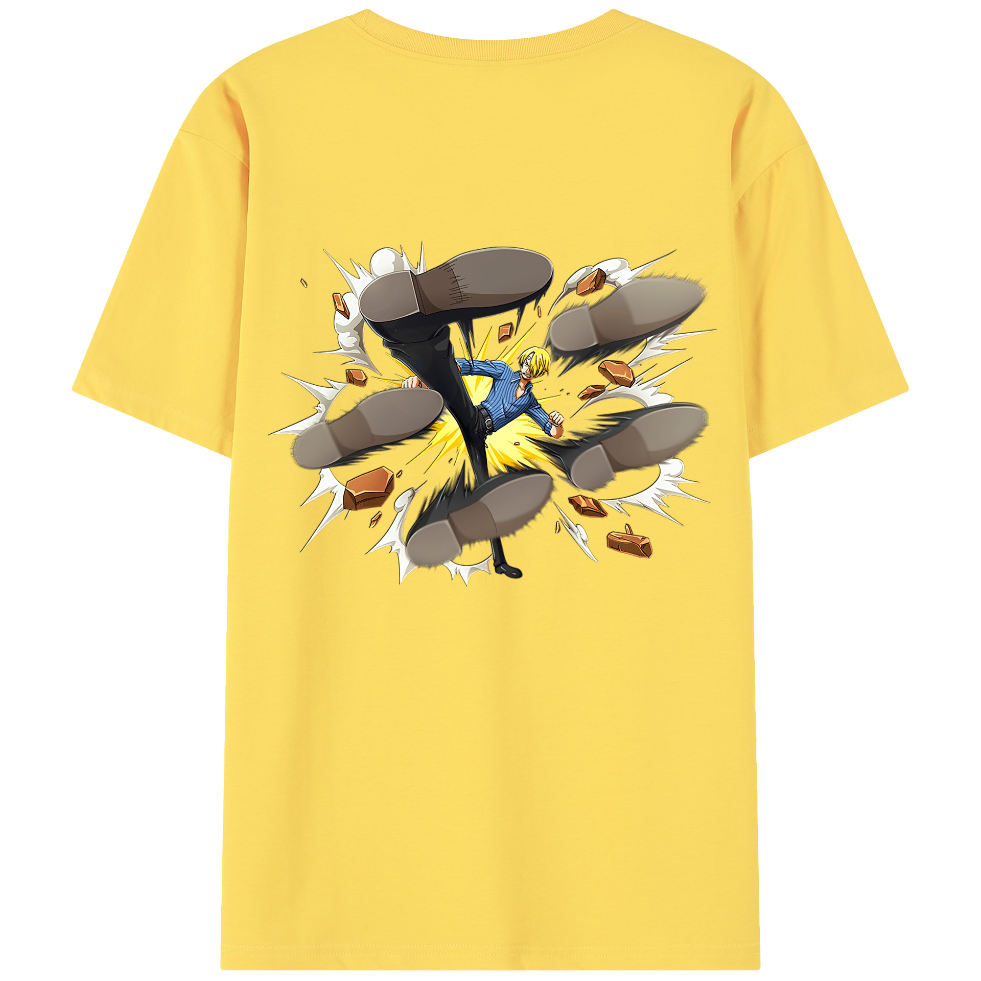 ワンピース サンジ ONE PIECE Sanji 綿100％半袖Tシャツ（背面プリント）