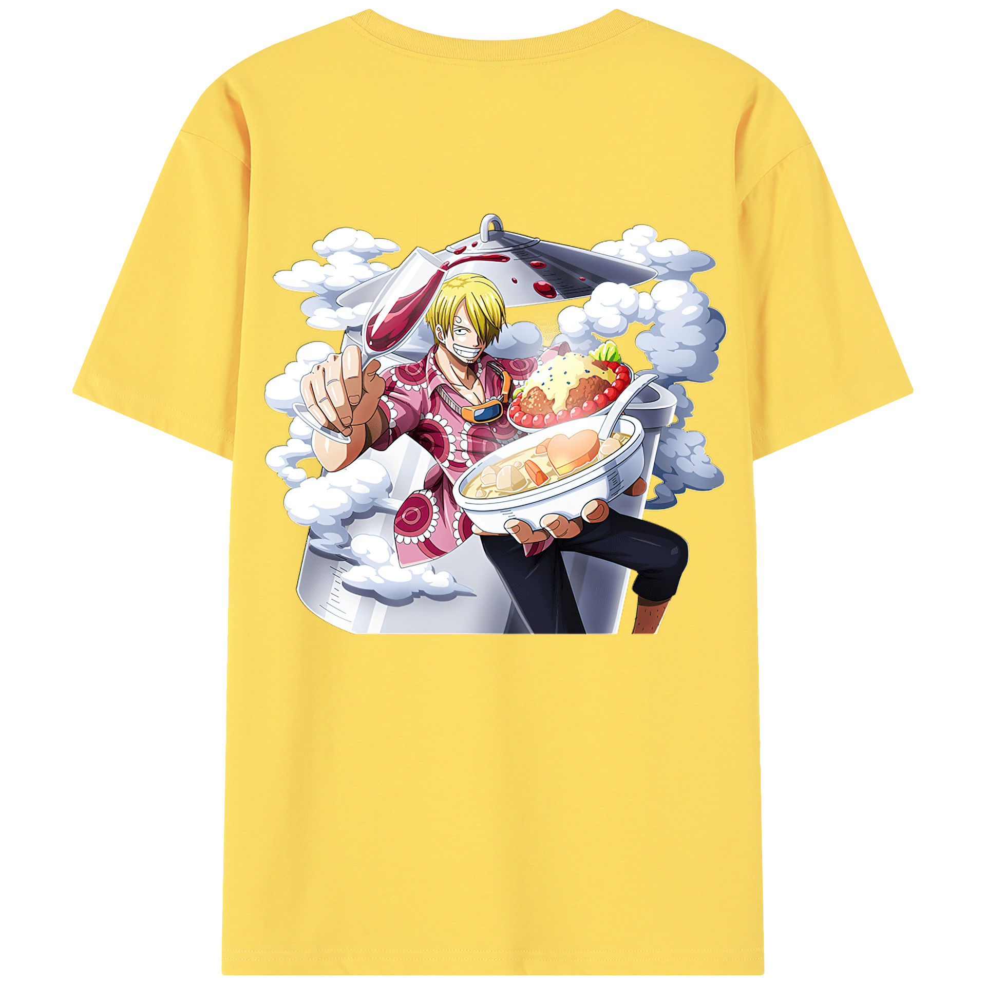 ワンピース サンジ ONE PIECE Sanji 綿100％半袖Tシャツ（背面プリント）