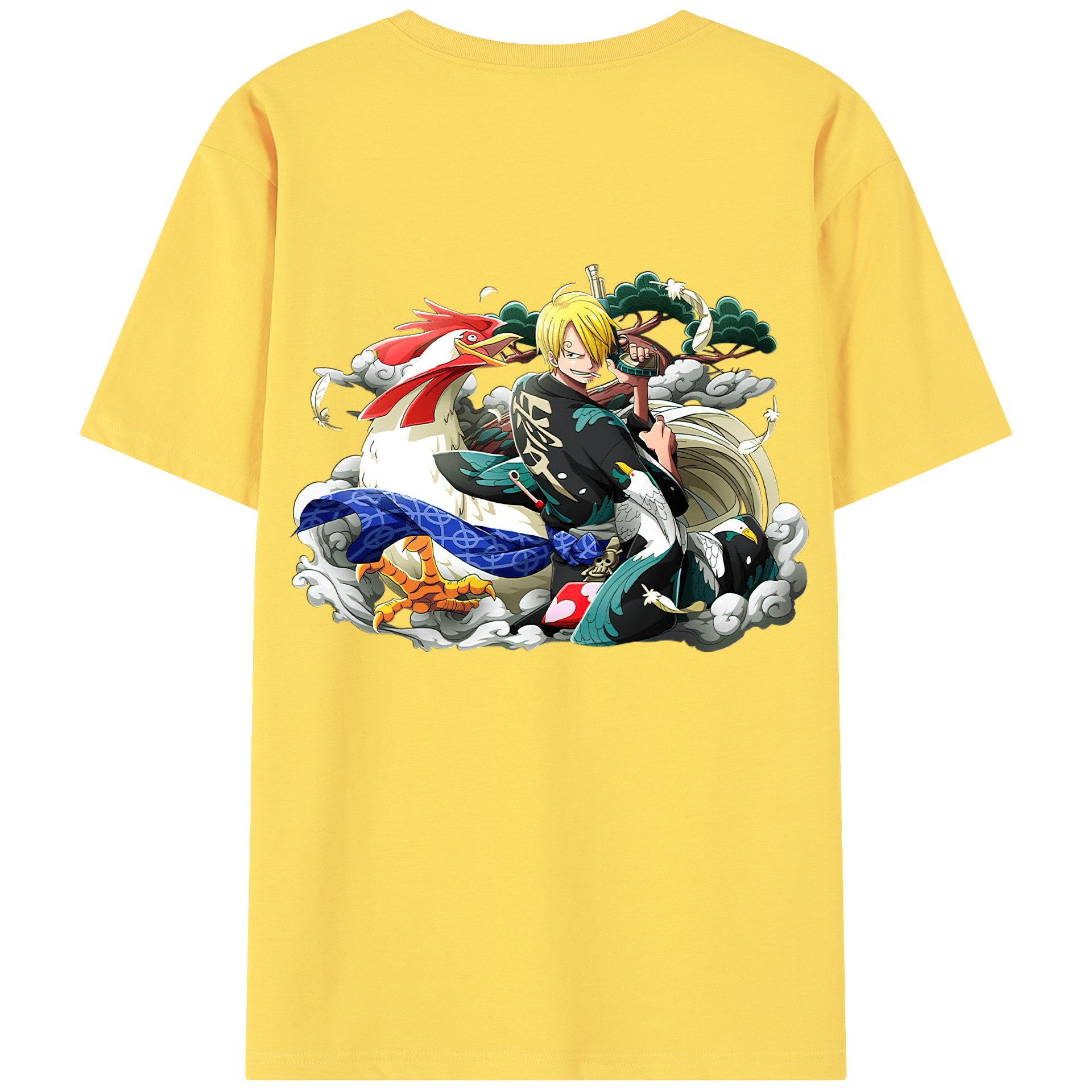 ワンピース サンジ ONE PIECE Sanji 綿100％半袖Tシャツ（背面プリント）