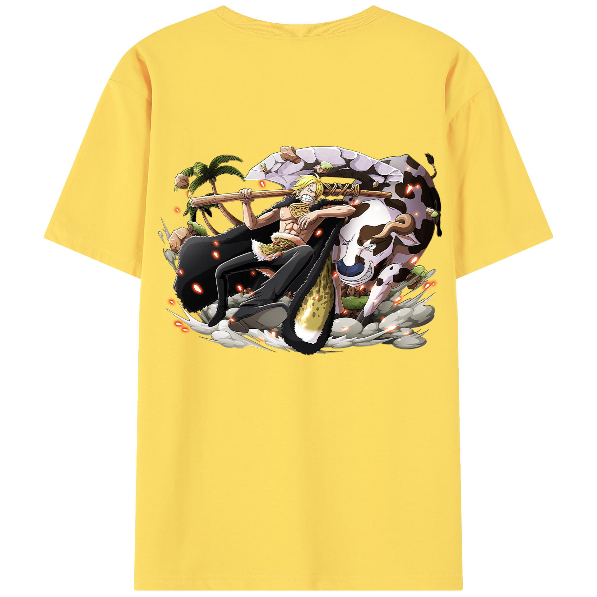 ワンピース サンジ ONE PIECE Sanji 綿100％半袖Tシャツ（背面プリント）