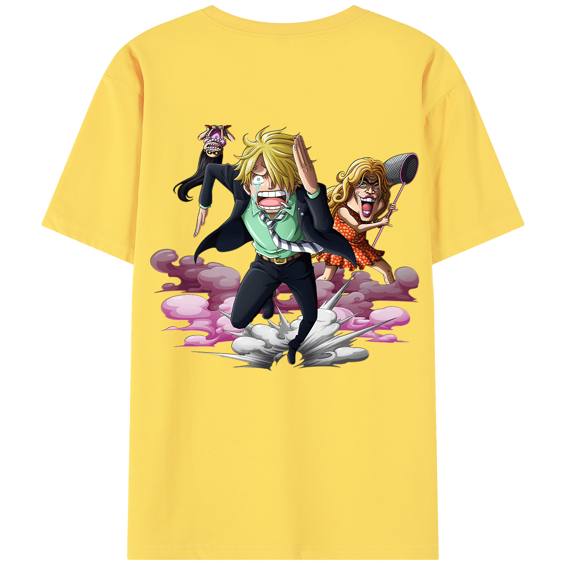 ワンピース サンジ ONE PIECE Sanji 綿100％半袖Tシャツ（背面プリント）