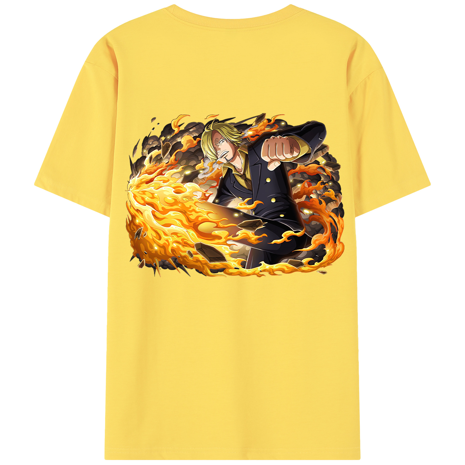 ワンピース サンジ ONE PIECE Sanji 綿100％半袖Tシャツ（背面プリント）