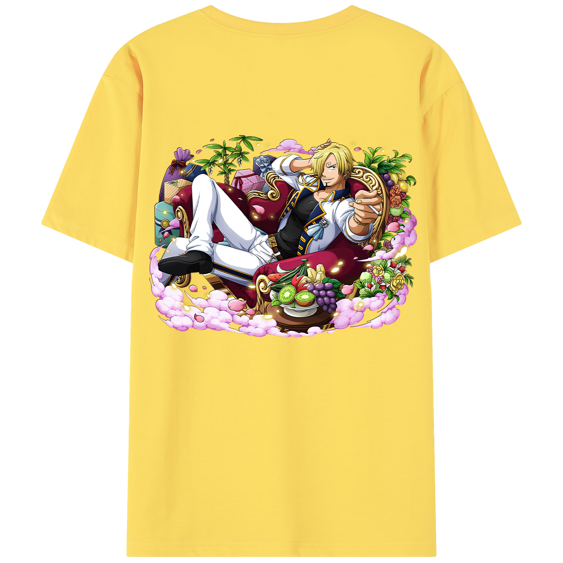 ワンピース サンジ ONE PIECE Sanji 綿100％半袖Tシャツ（背面プリント）