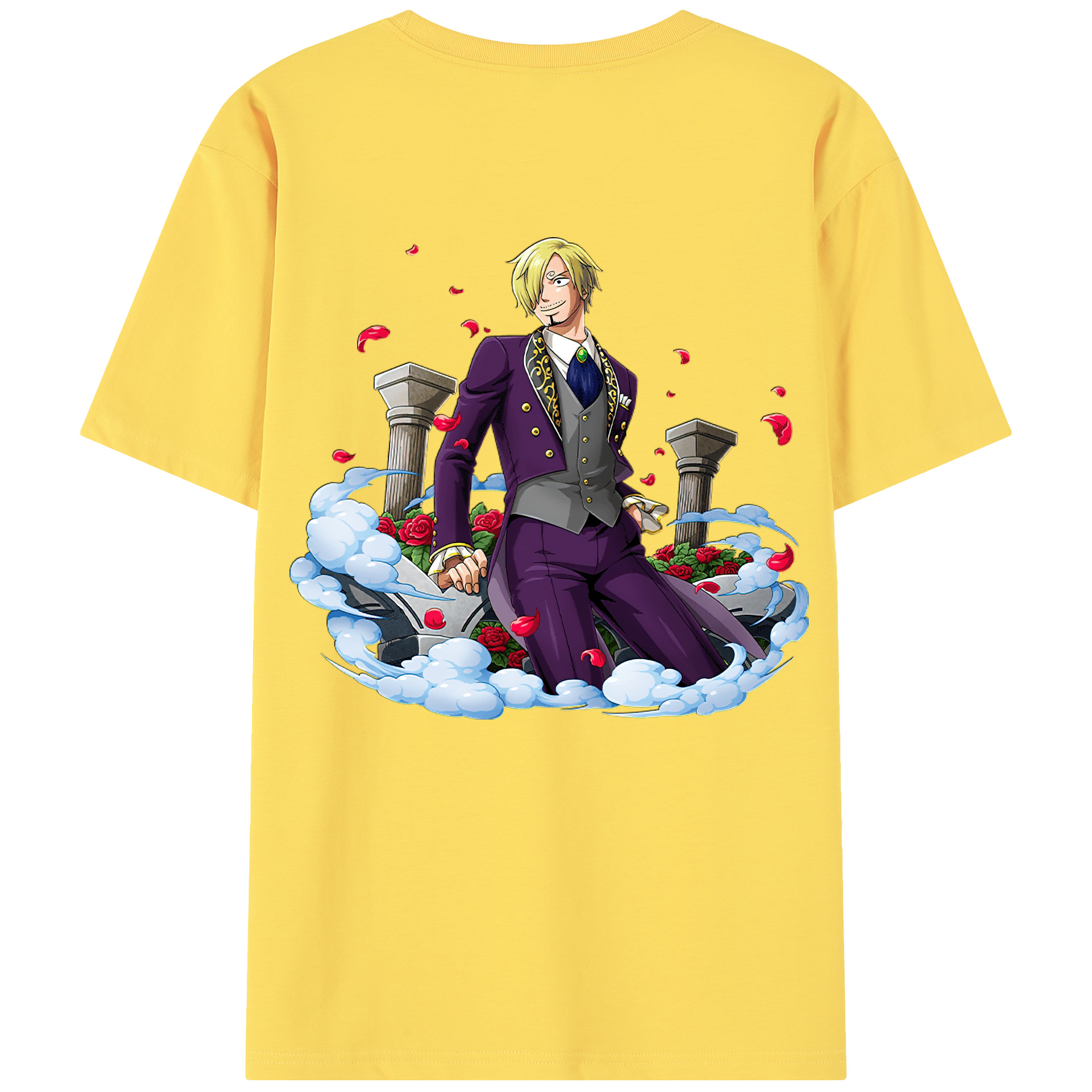 ワンピース サンジ ONE PIECE Sanji 綿100％半袖Tシャツ（背面プリント）