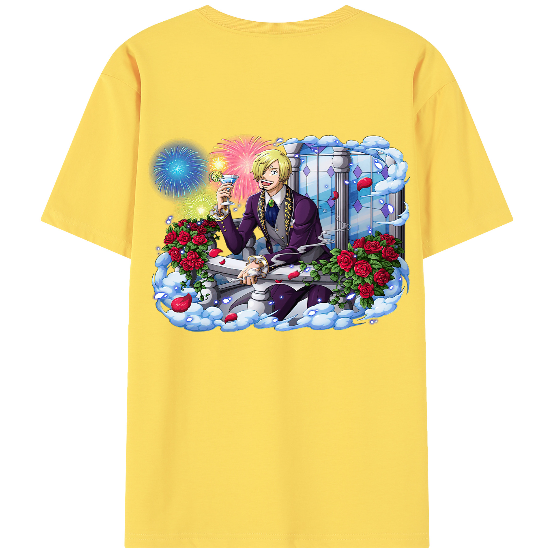 ワンピース サンジ ONE PIECE Sanji 綿100％半袖Tシャツ（背面プリント）