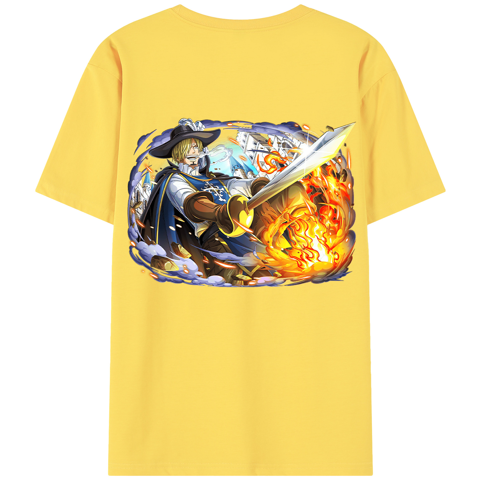 ワンピース サンジ ONE PIECE Sanji 綿100％半袖Tシャツ（背面プリント）