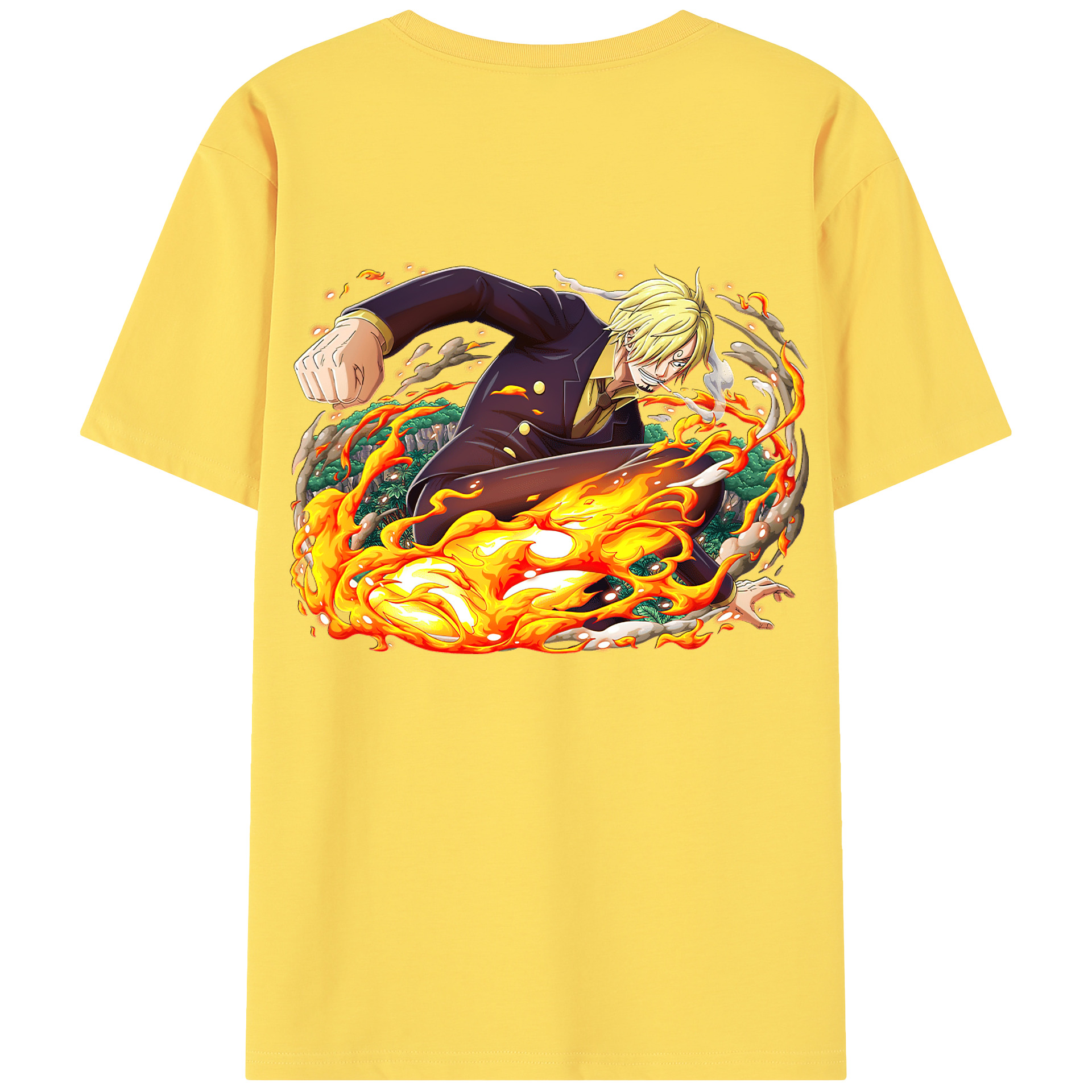 ワンピース サンジ ONE PIECE Sanji 綿100％半袖Tシャツ（背面プリント）