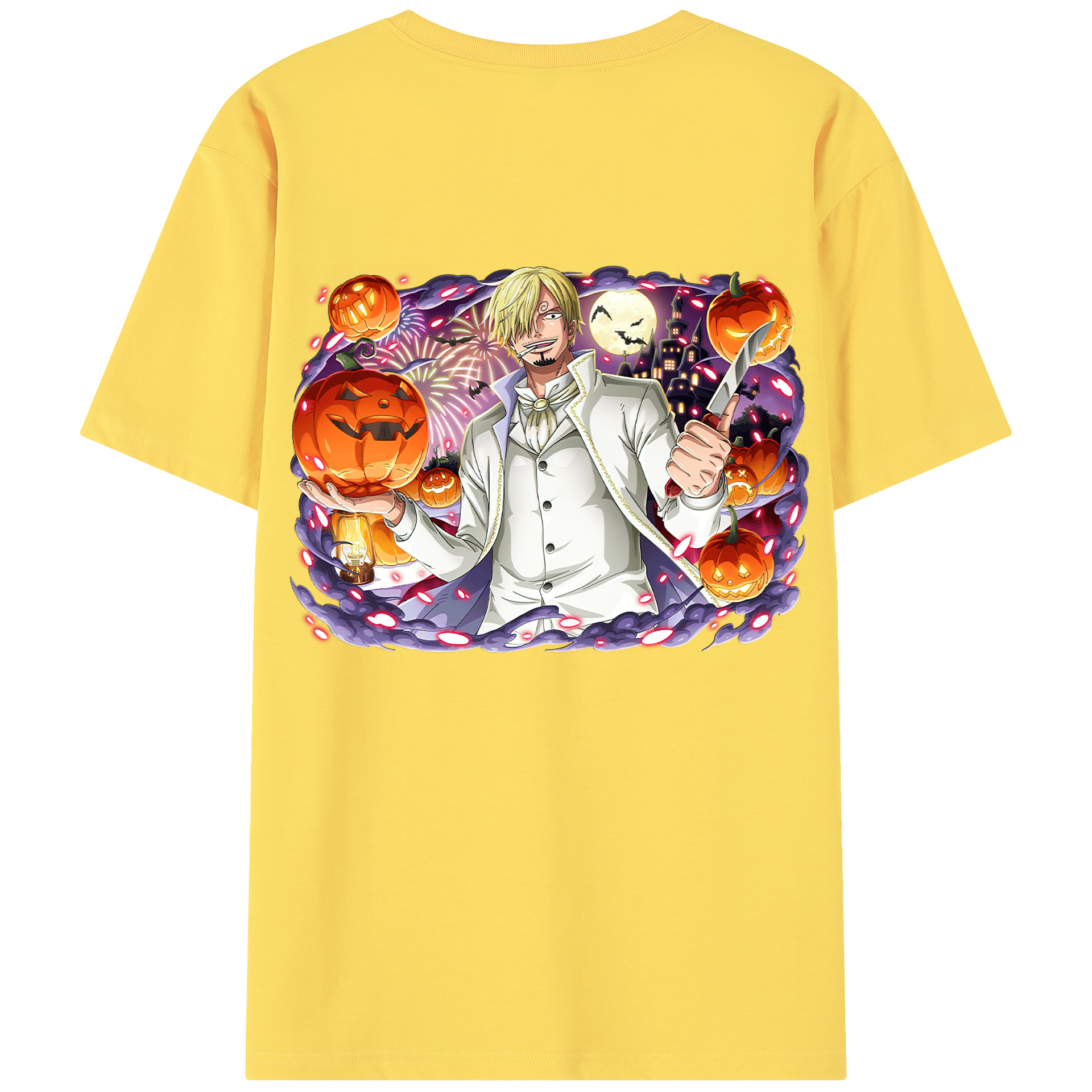ワンピース サンジ ONE PIECE Sanji 綿100％半袖Tシャツ（背面プリント）