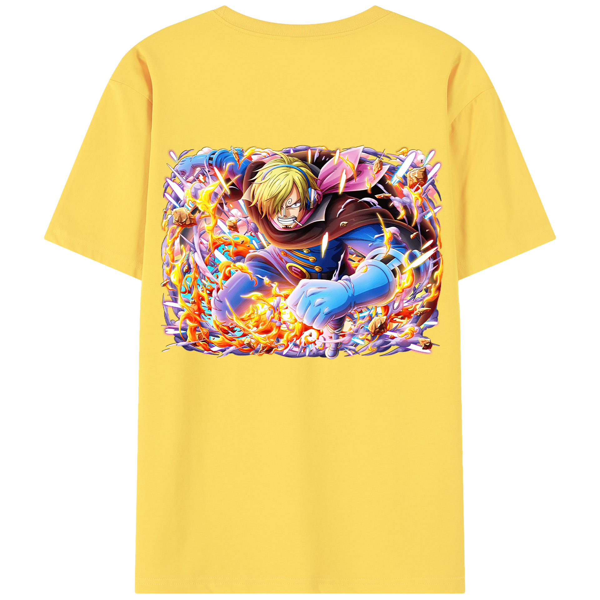 ワンピース サンジ ONE PIECE Sanji 綿100％半袖Tシャツ（背面プリント）