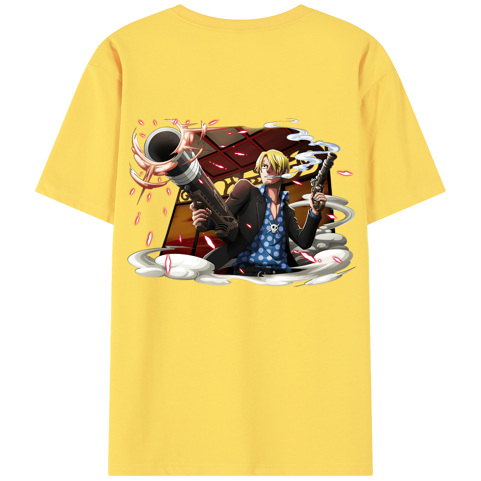 ワンピース サンジ ONE PIECE Sanji 綿100％半袖Tシャツ（背面プリント）