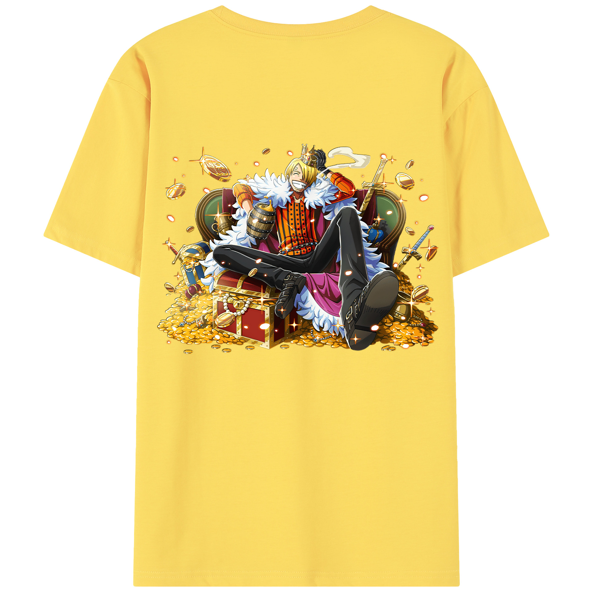 （画像用） ワンピース サンジ ONE PIECE Sanji 綿100％半袖Tシャツ（背面プリント）