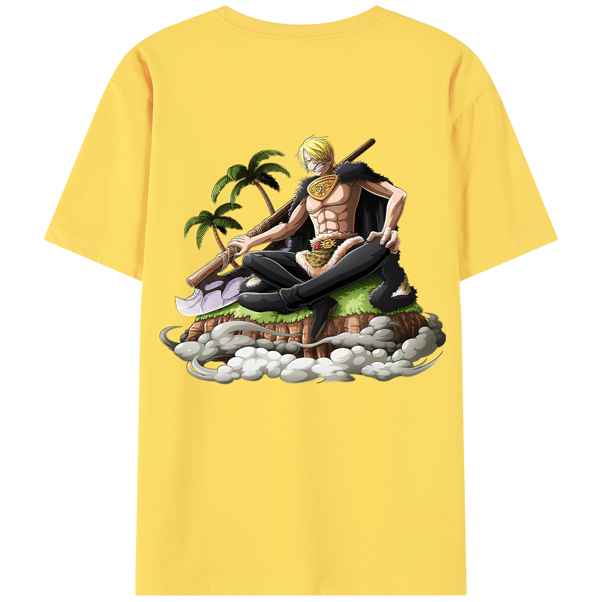 ワンピース サンジ ONE PIECE Sanji 綿100％半袖Tシャツ（背面プリント）