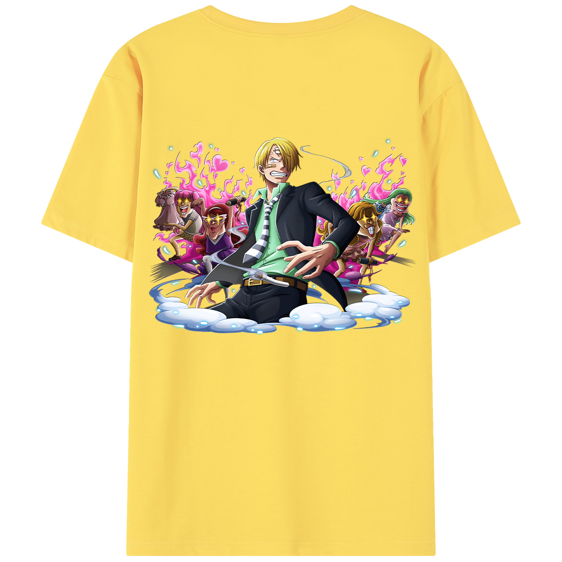 ワンピース サンジ ONE PIECE Sanji 綿100％半袖Tシャツ（背面プリント）