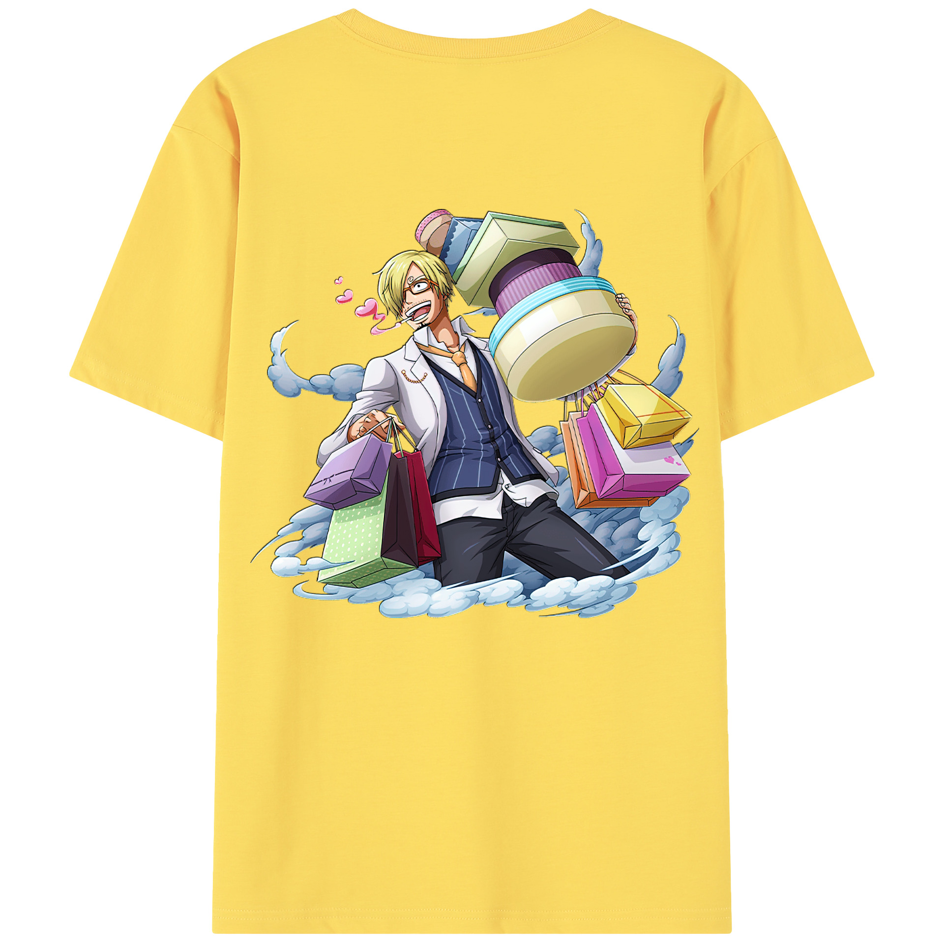 ワンピース サンジ ONE PIECE Sanji 綿100％半袖Tシャツ（背面プリント）