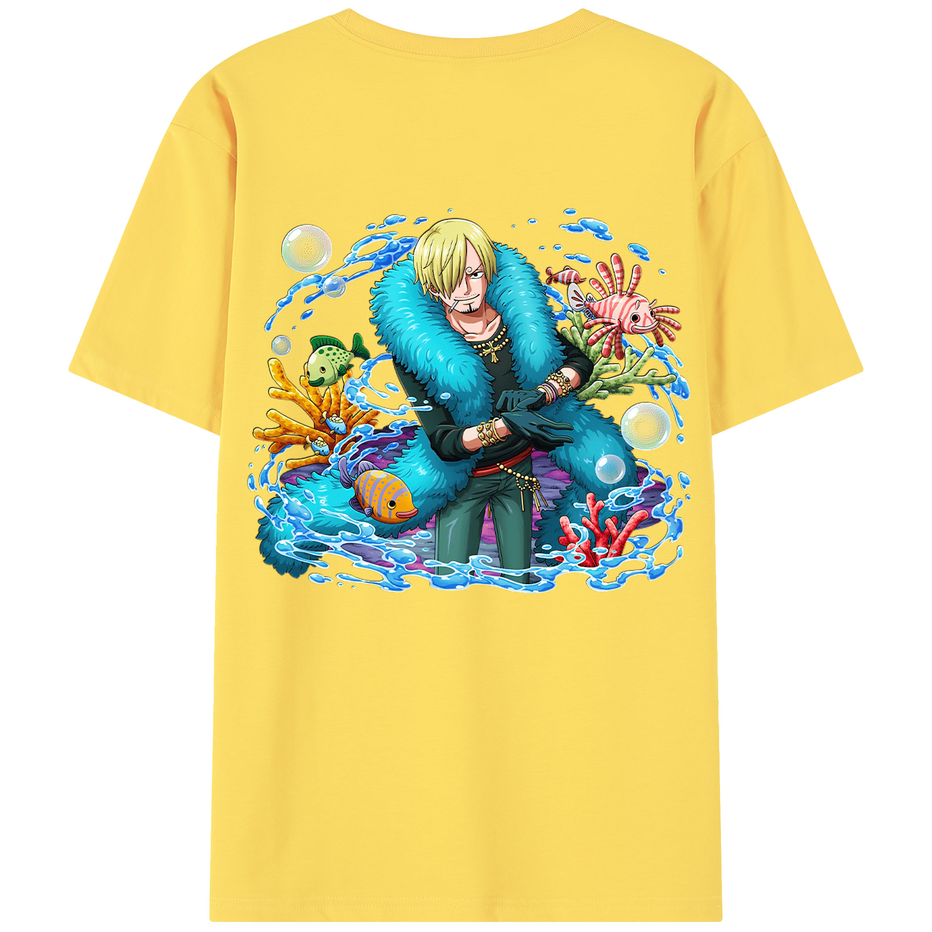 ワンピース サンジ ONE PIECE Sanji 綿100％半袖Tシャツ（背面プリント）
