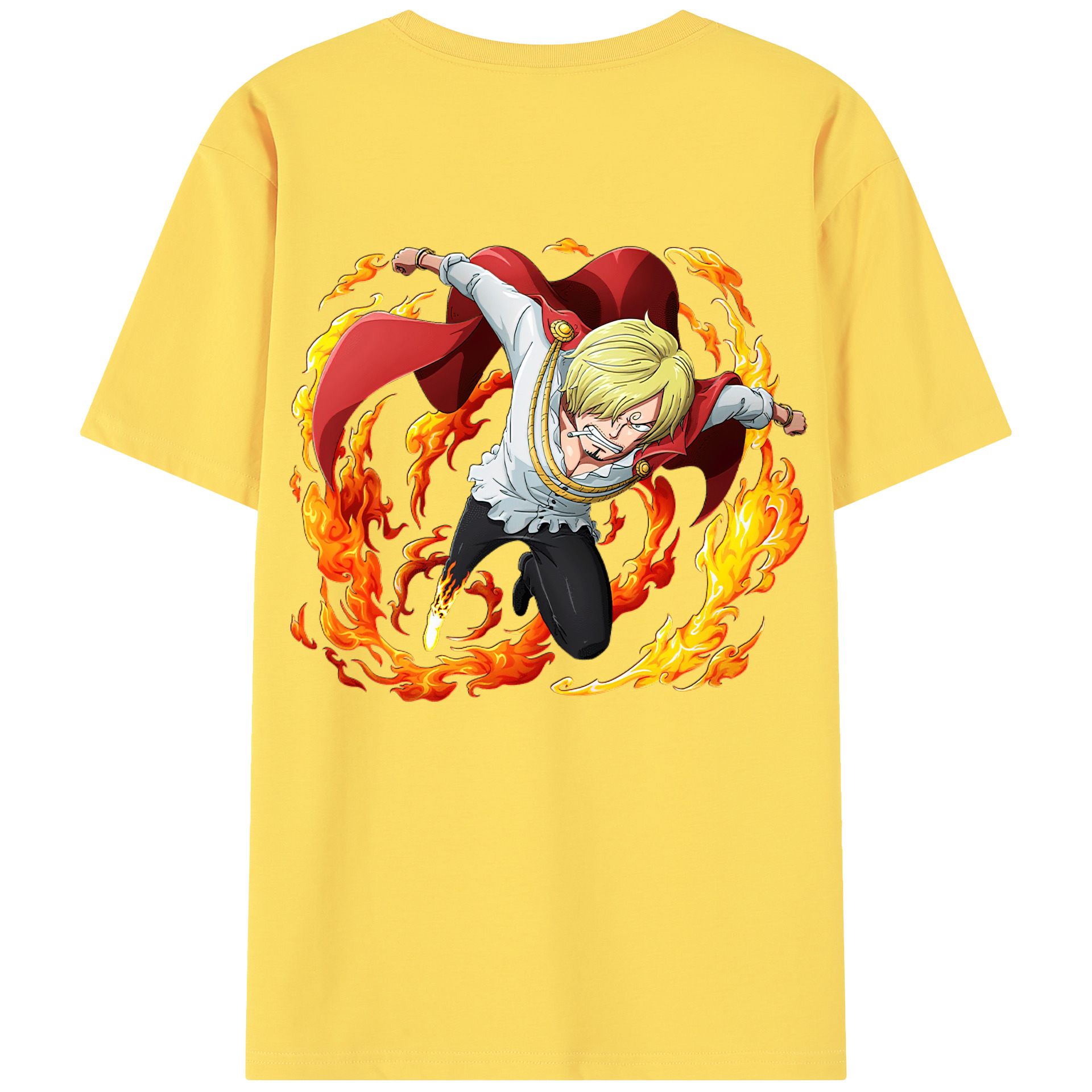 ワンピース サンジ ONE PIECE Sanji 綿100％半袖Tシャツ（背面プリント）