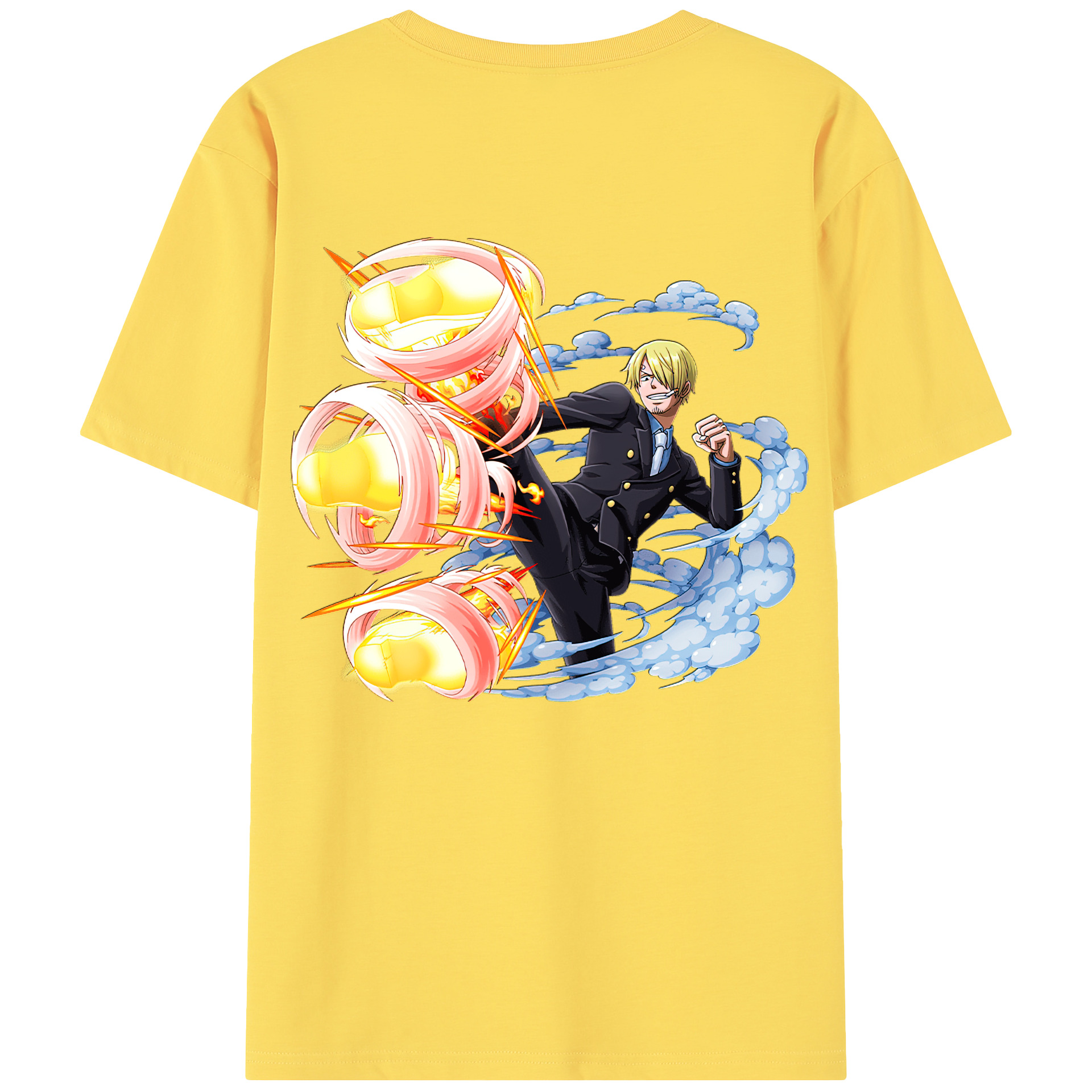 ワンピース サンジ ONE PIECE Sanji 綿100％半袖Tシャツ（背面プリント）