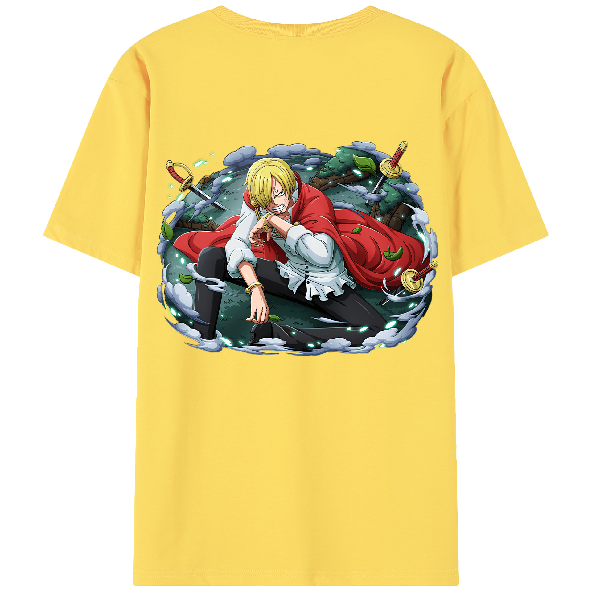 ワンピース サンジ ONE PIECE Sanji 綿100％半袖Tシャツ（背面プリント）