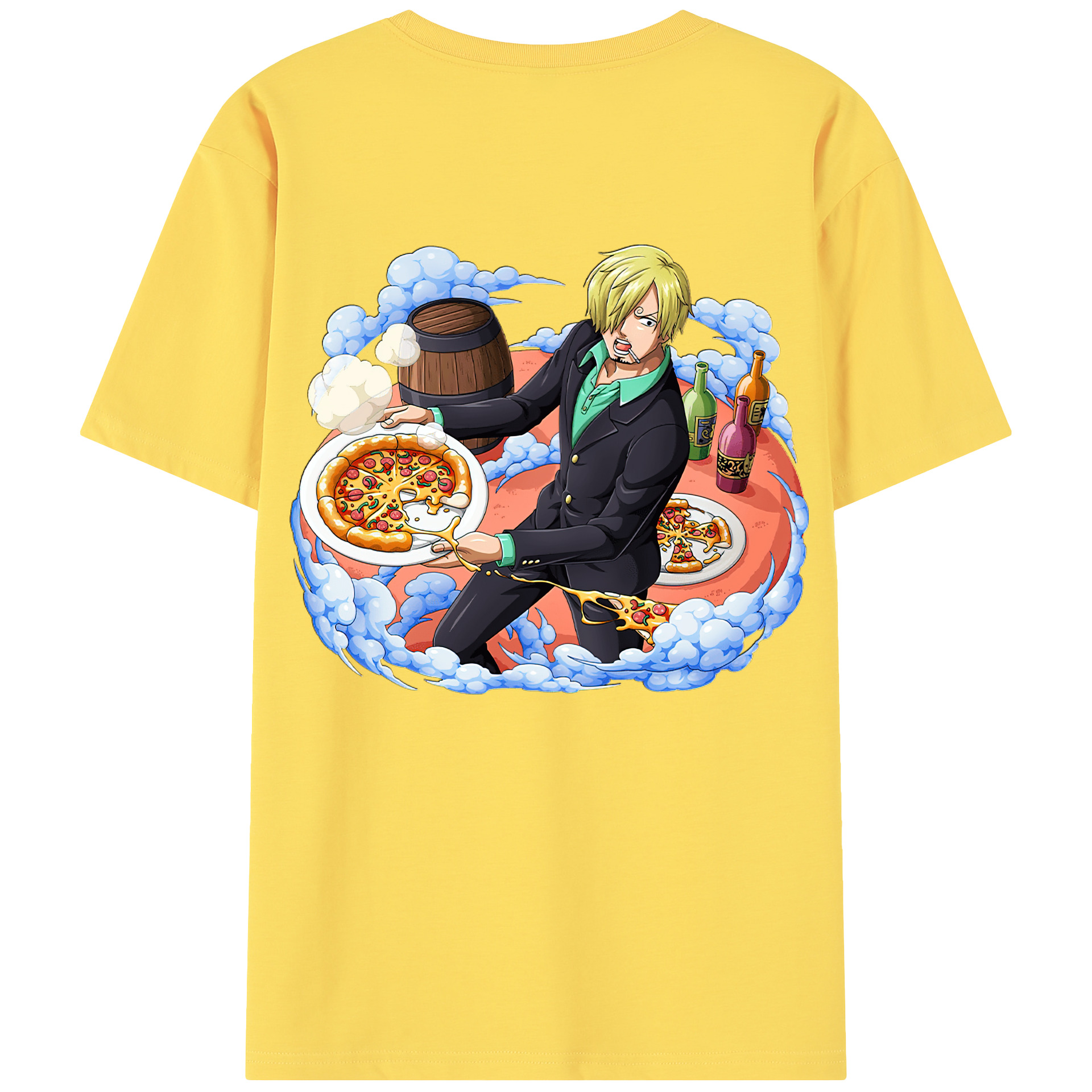 ワンピース サンジ ONE PIECE Sanji 綿100％半袖Tシャツ（背面プリント）