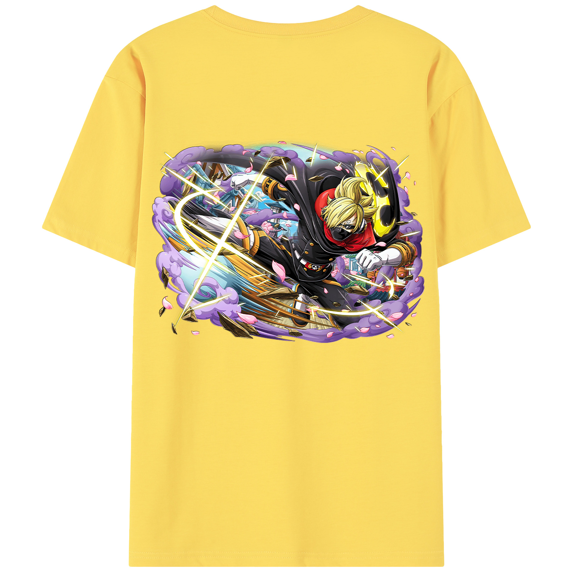 ワンピース サンジ ONE PIECE Sanji 綿100％半袖Tシャツ（背面プリント）