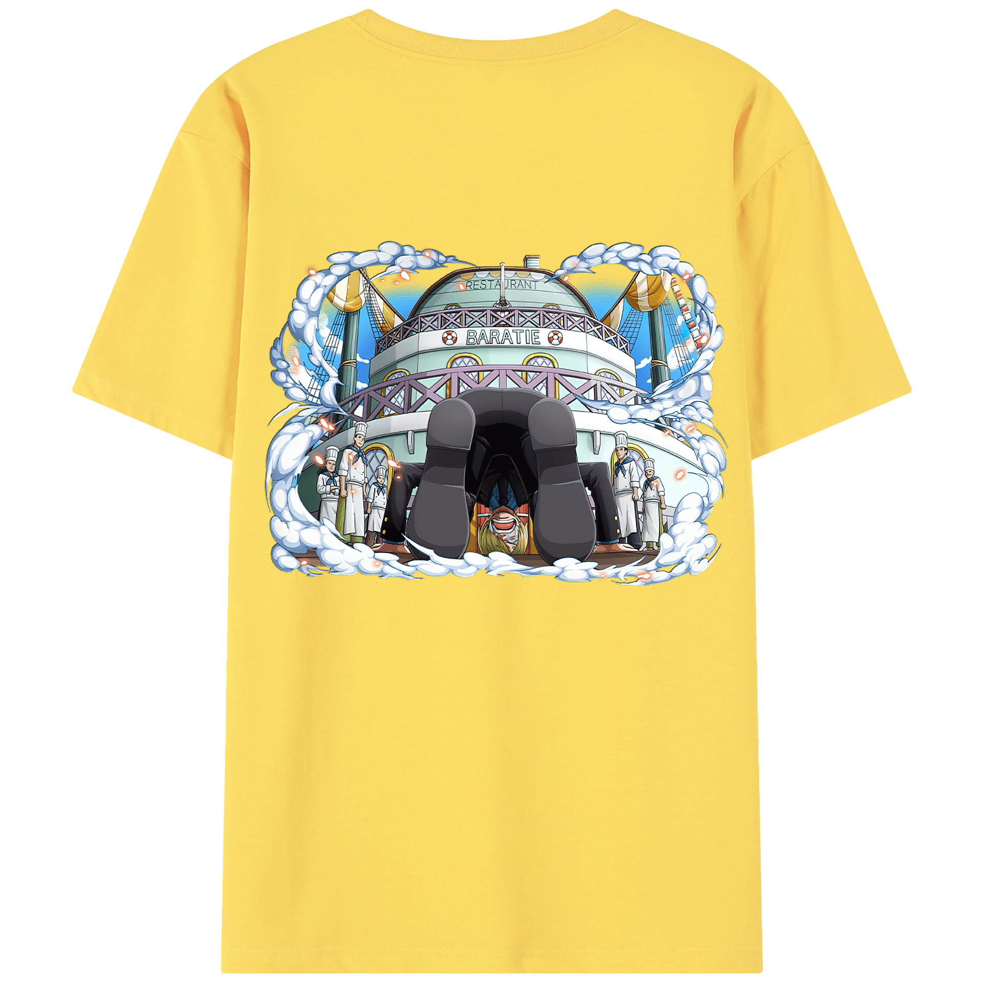 ワンピース サンジ ONE PIECE Sanji 綿100％半袖Tシャツ（背面プリント）