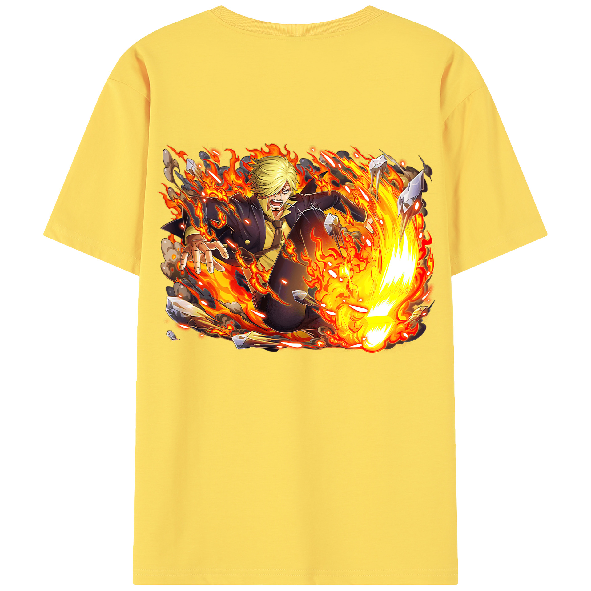 ワンピース サンジ ONE PIECE Sanji 綿100％半袖Tシャツ（背面プリント）