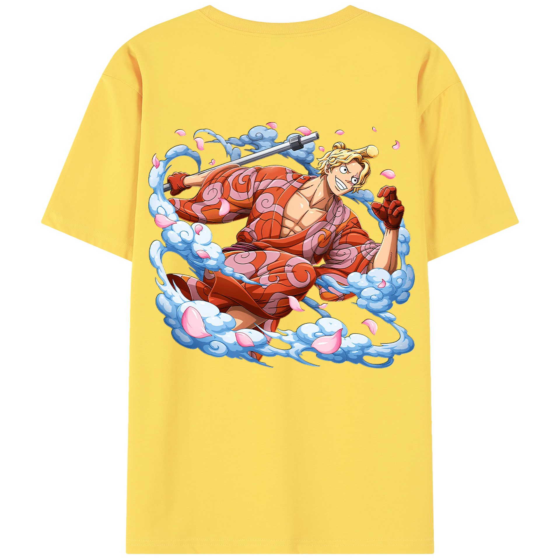 ワンピース サンジ ONE PIECE Sanji 綿100％半袖Tシャツ（背面プリント）