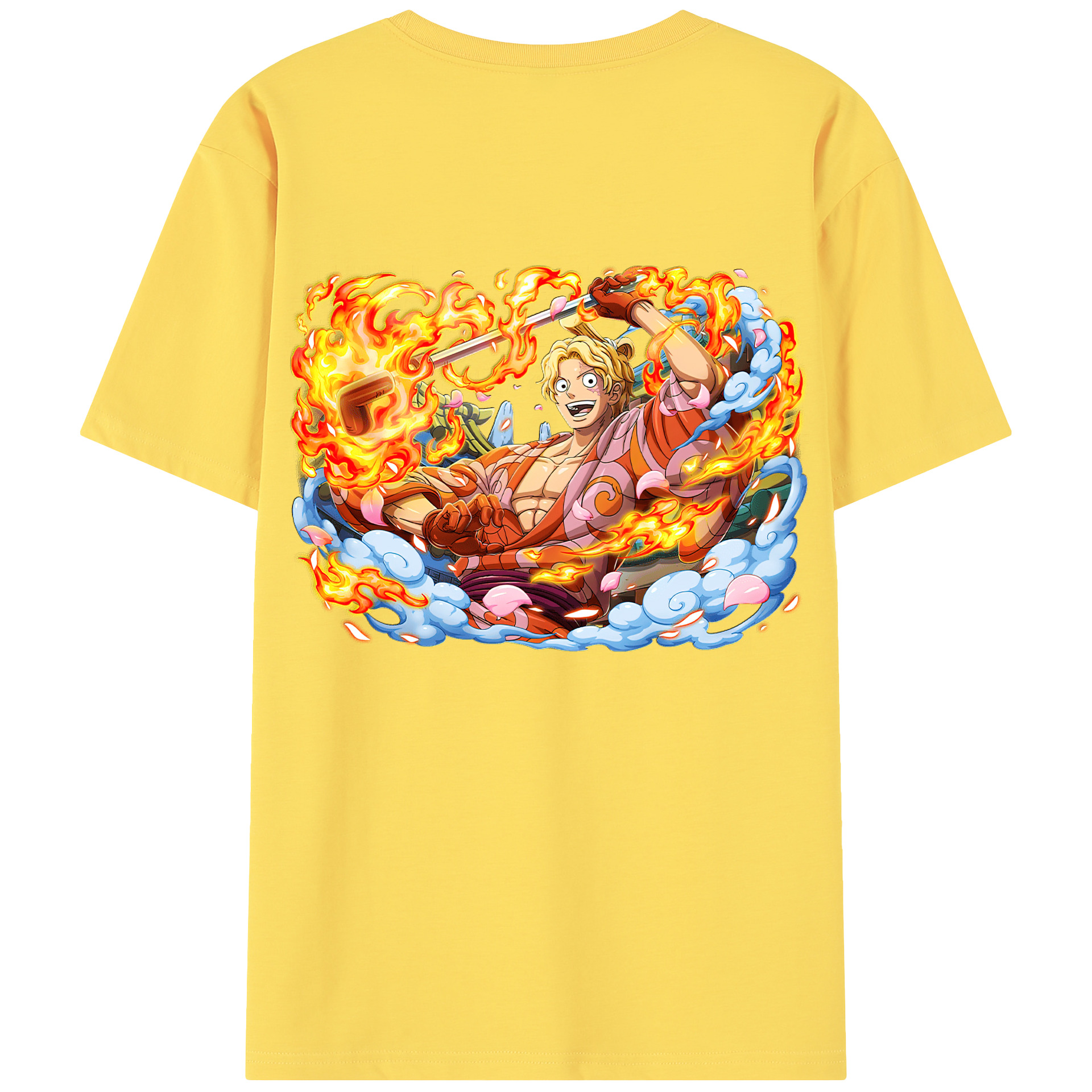 ワンピース サンジ ONE PIECE Sanji 綿100％半袖Tシャツ（背面プリント）
