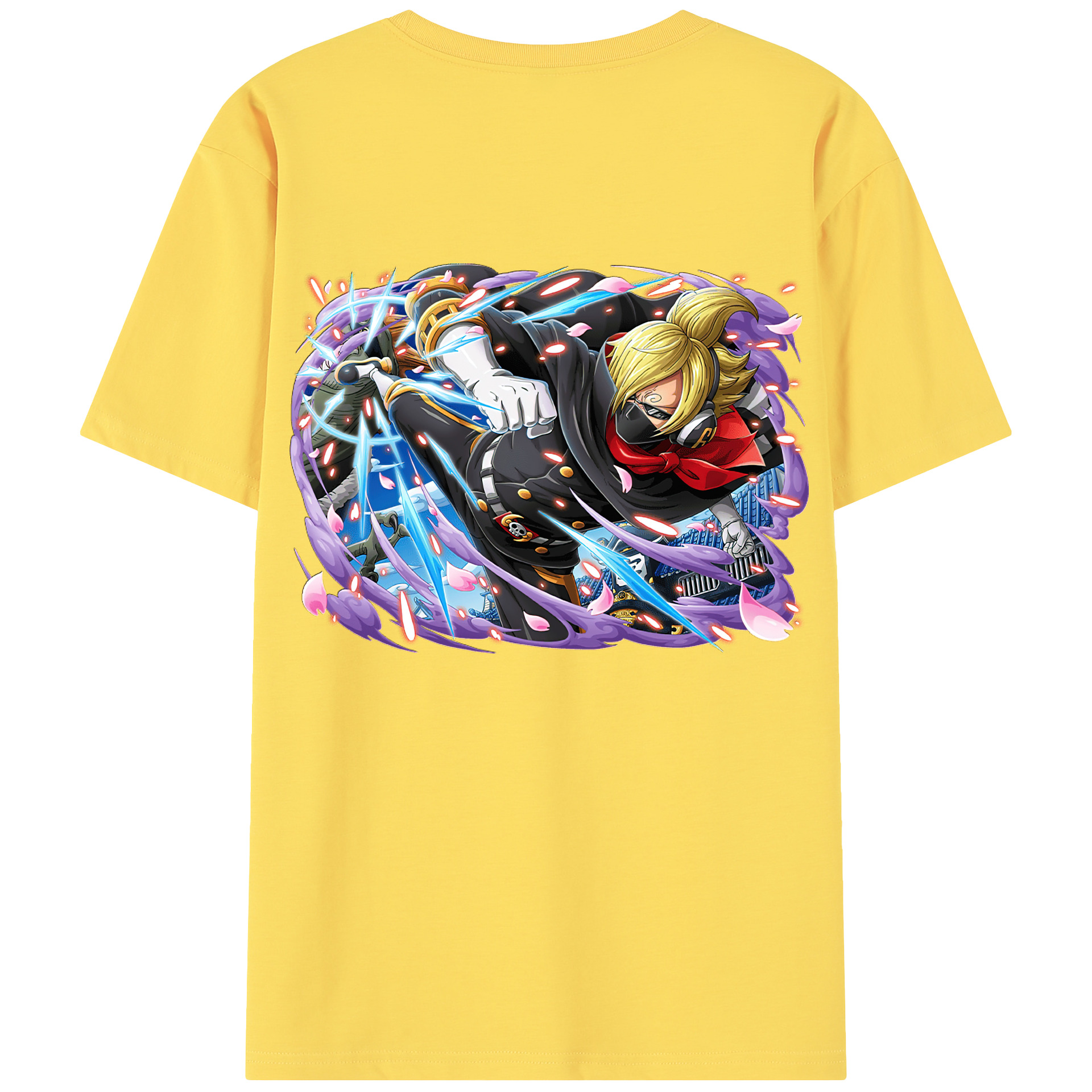 ワンピース サンジ ONE PIECE Sanji 綿100％半袖Tシャツ（背面プリント）