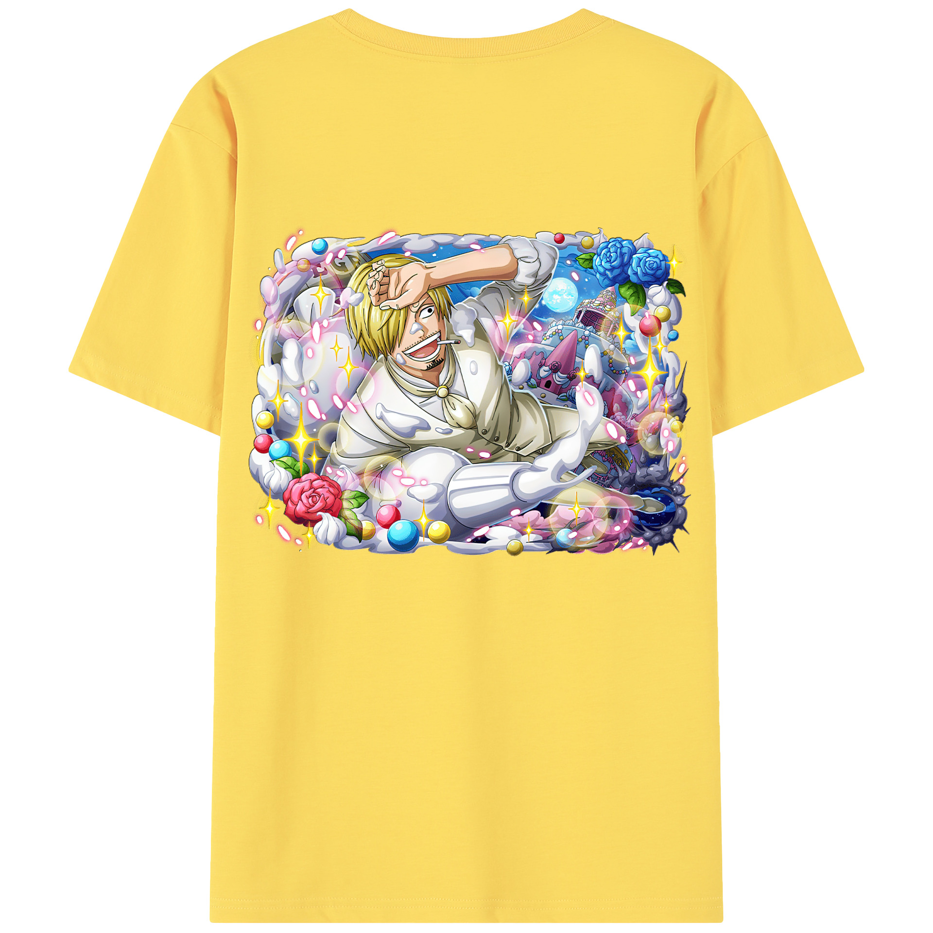 ワンピース サンジ ONE PIECE Sanji 綿100％半袖Tシャツ（背面プリント）
