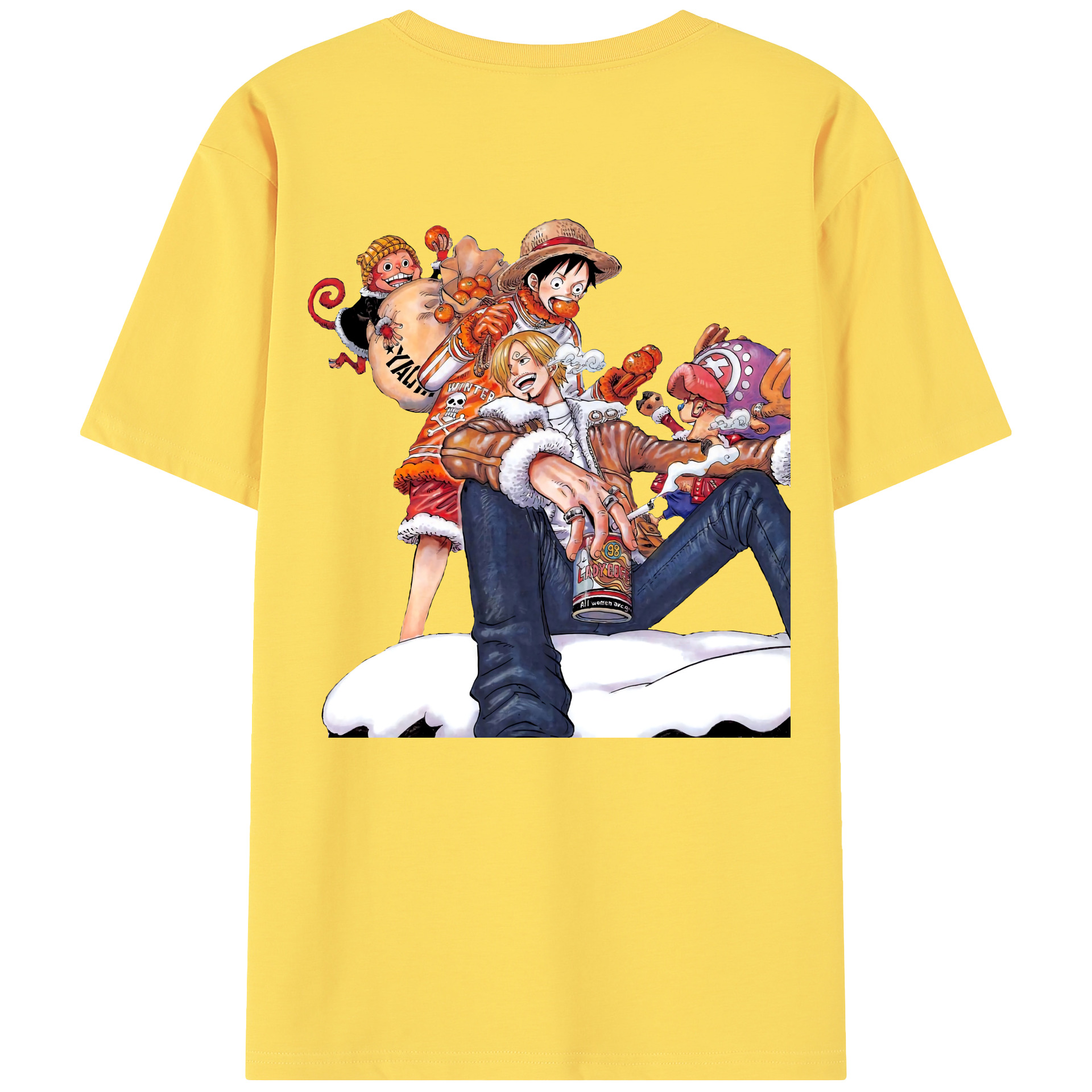 ワンピース サンジ ONE PIECE Sanji 綿100％半袖Tシャツ（背面プリント）