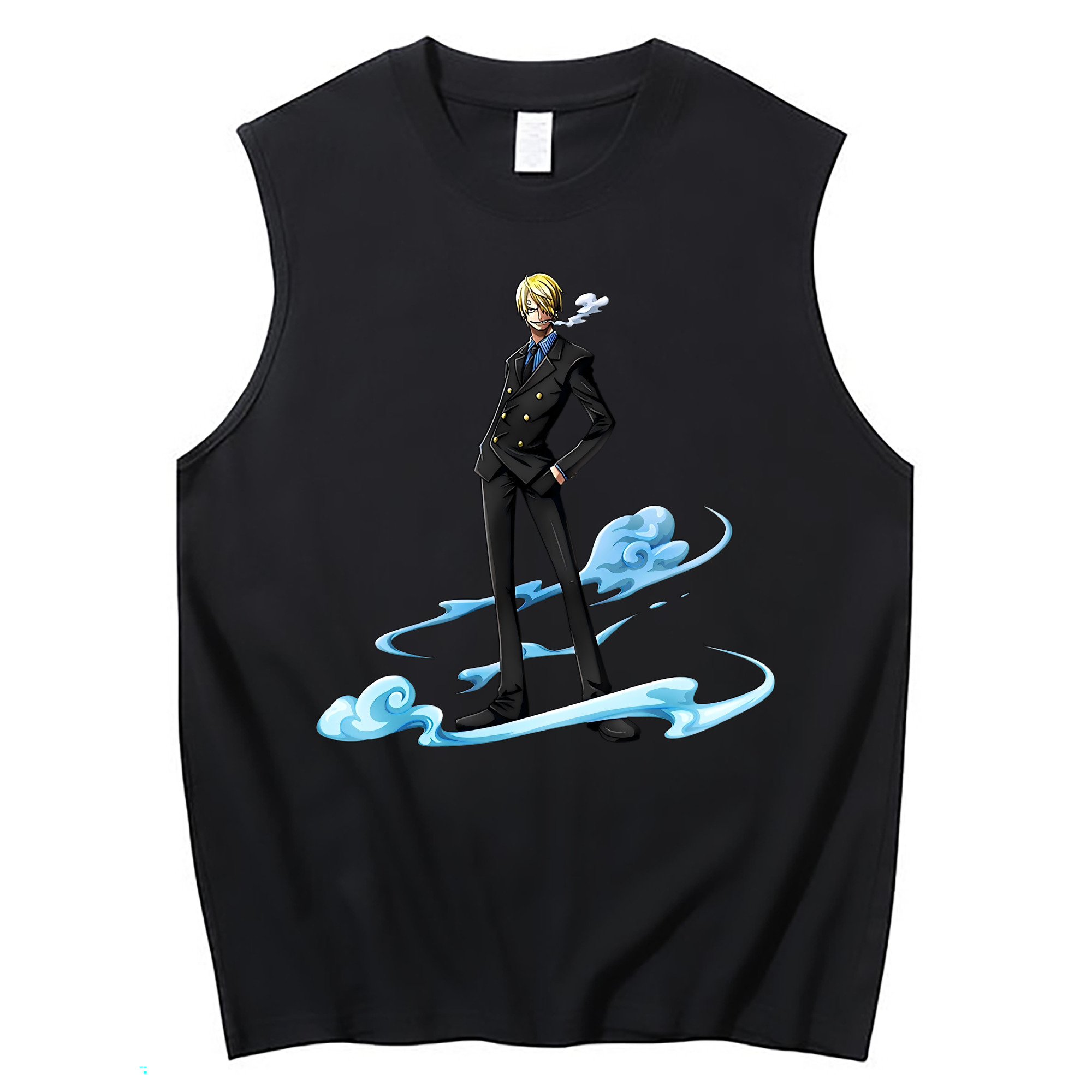 （画像用） ワンピース サンジ ONE PIECE Sanji コットン100％タンクトップ（フロントプリント）